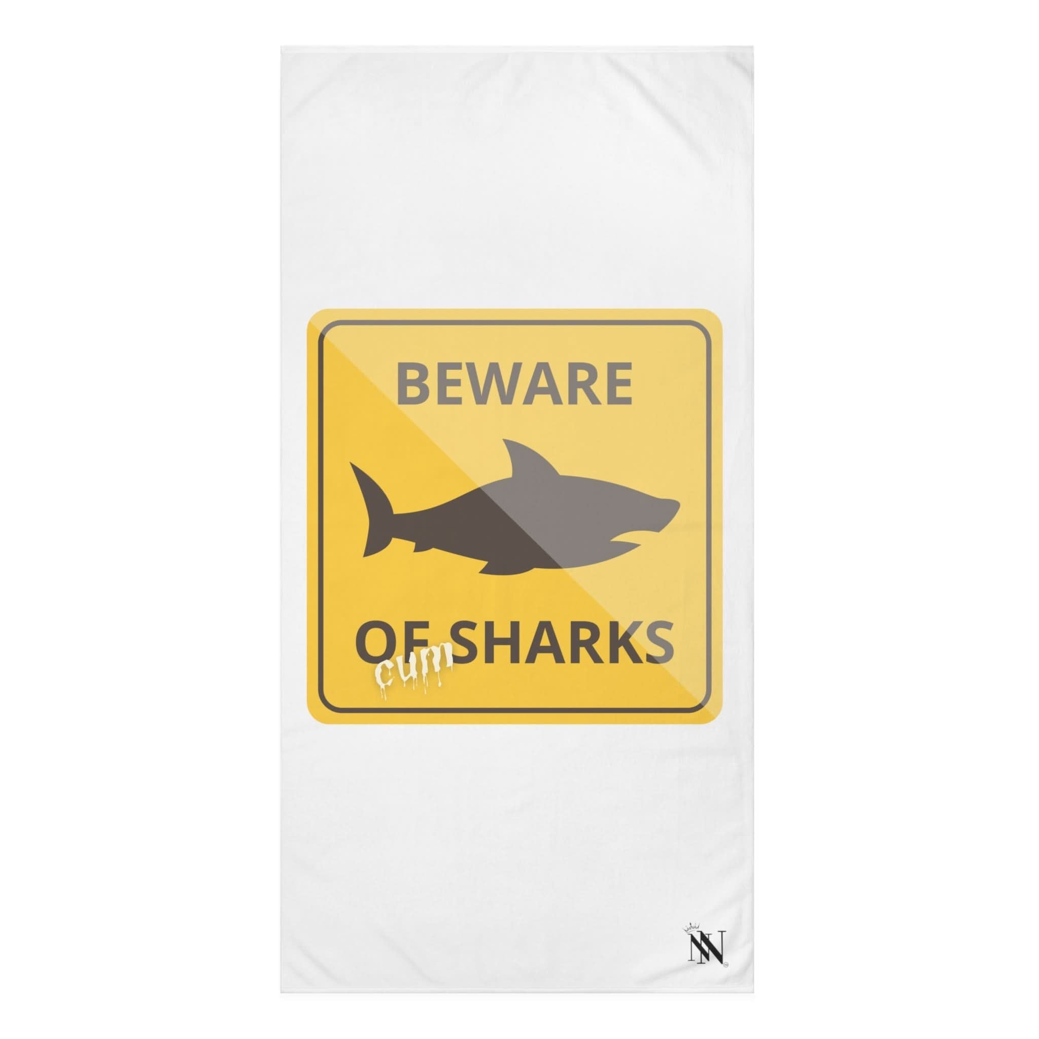 Beware of Cum Sharks | Mix & Match Naughty XL Fun-Flirty Lovers’ Towels