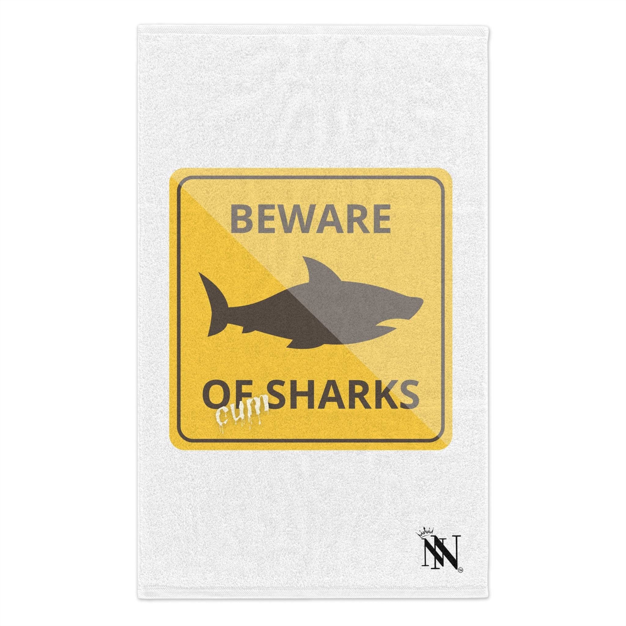 Beware of Cum Sharks | Mix & Match Soft Fun-Flirty Lovers’ Towels