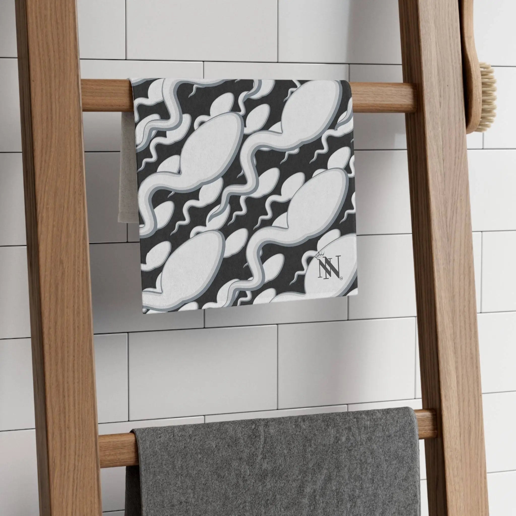 Big Swimmers Dark Grey Mix Match Soft Sex Towels | Flirty Lovers’ Gifts