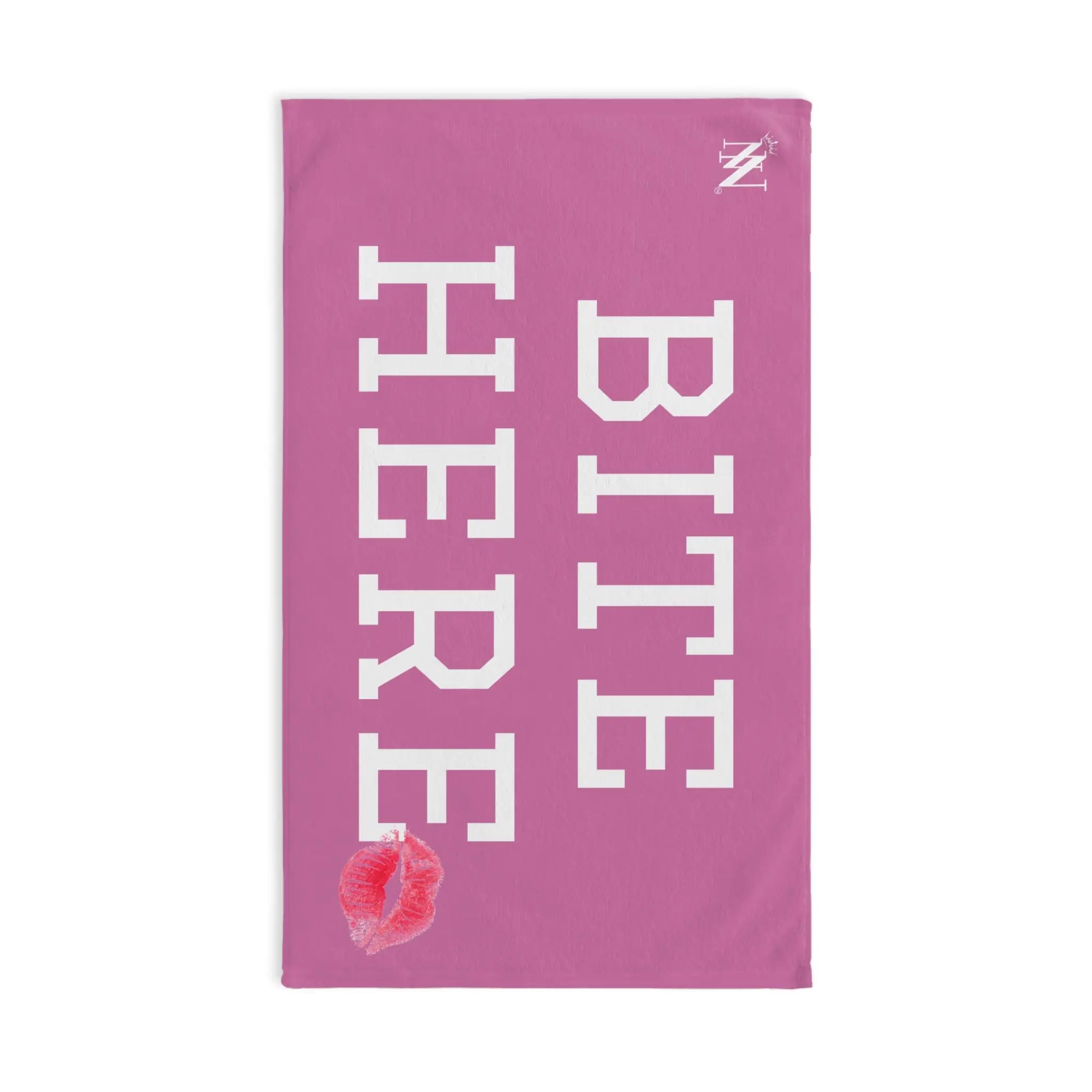 Bite Here Lips Kiss Light Pink | Mix & Match Original Fun-Flirty Lovers’ Towels