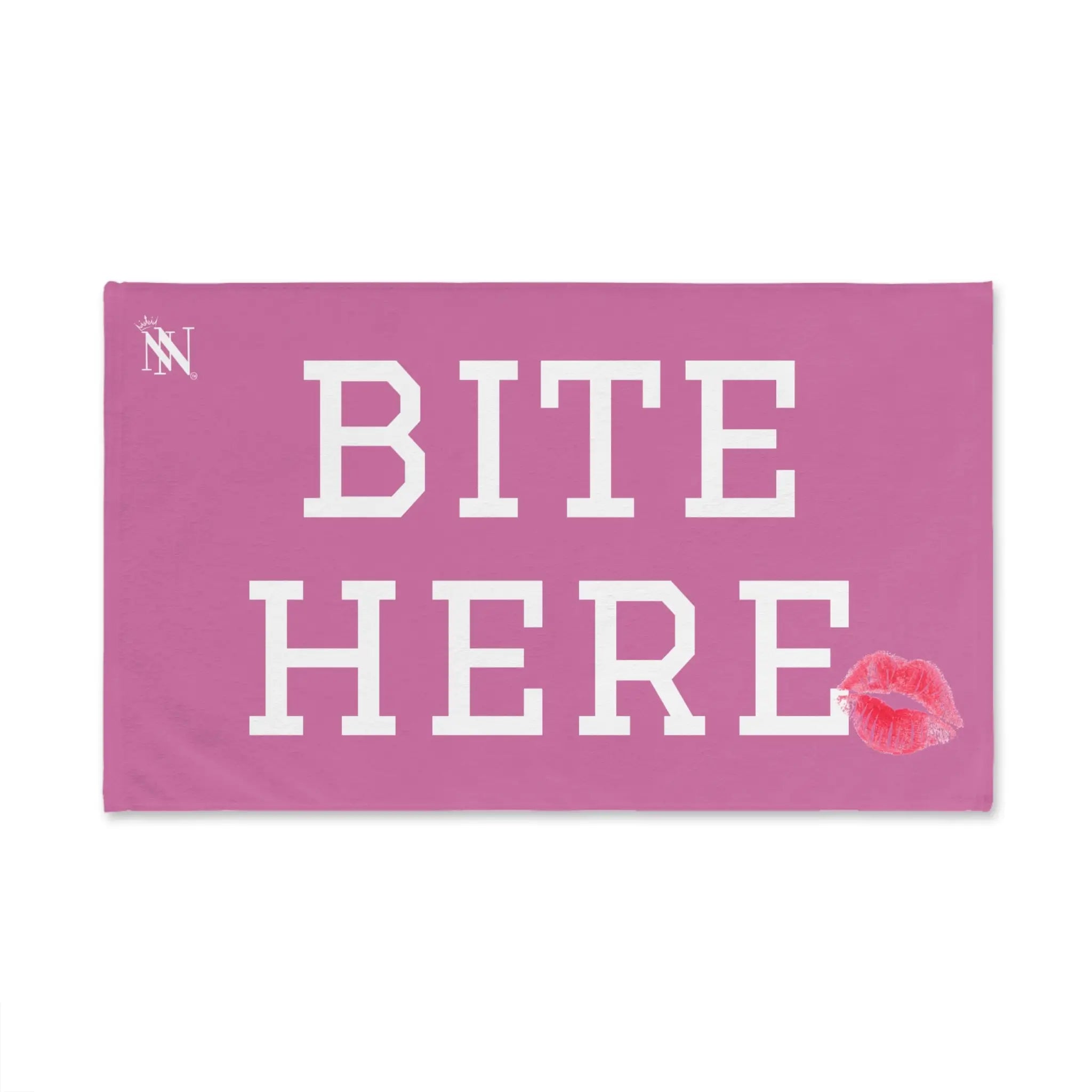 Bite Here Lips Kiss Light Pink | Mix & Match Original Fun-Flirty Lovers’ Towels