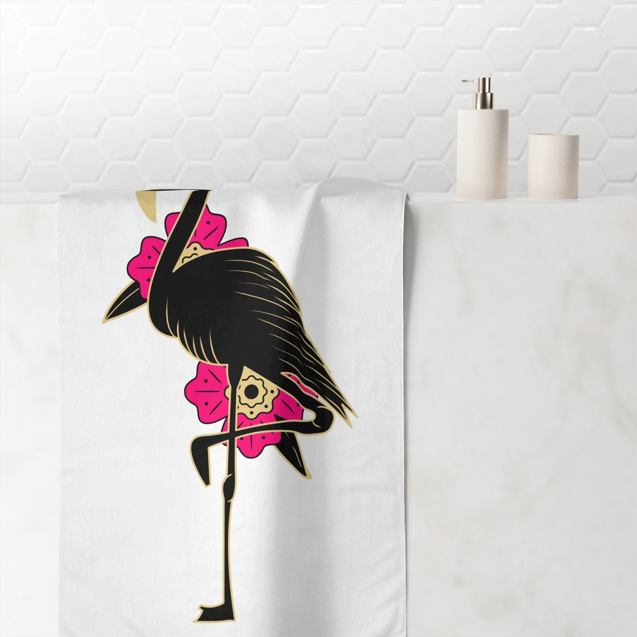 Black Flamingo | Mix & Match XL Fun-Flirty Lovers’ Towels