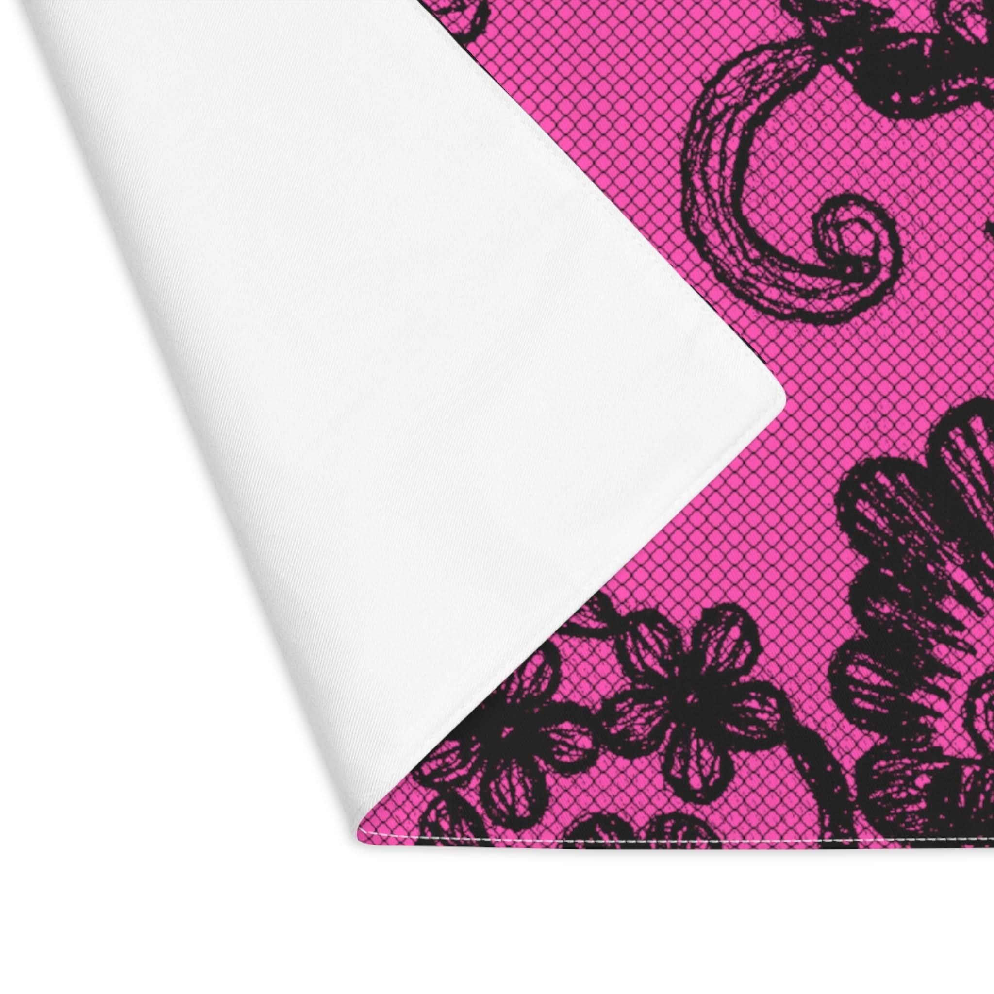 Black Lace Hot Pink | Mix & Match Playful Fun-Flirty Lovers’ Toy Mats
