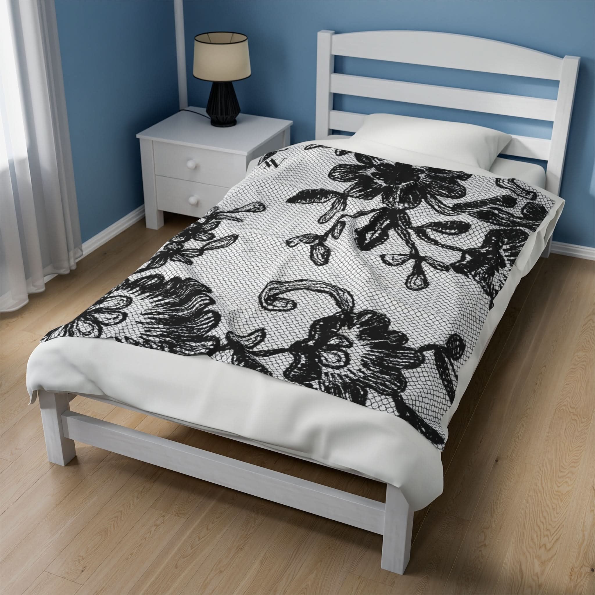 Black Lace Print | Mix & Match Fun-Flirty Lovers’ Blankets