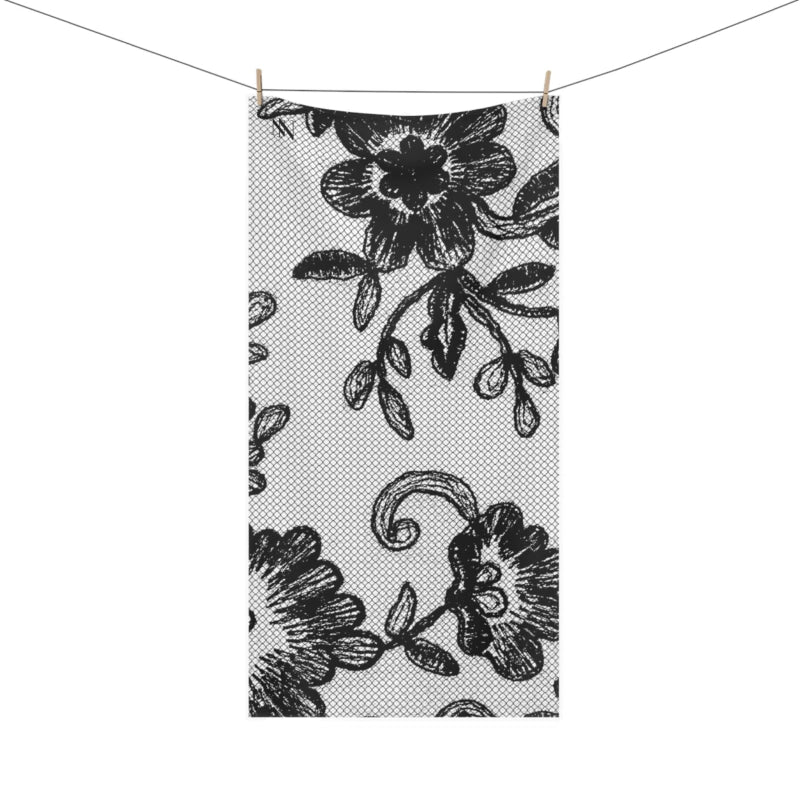 Black Lace Print | Mix & Match Naughty XL Fun-Flirty Lovers’ Towels