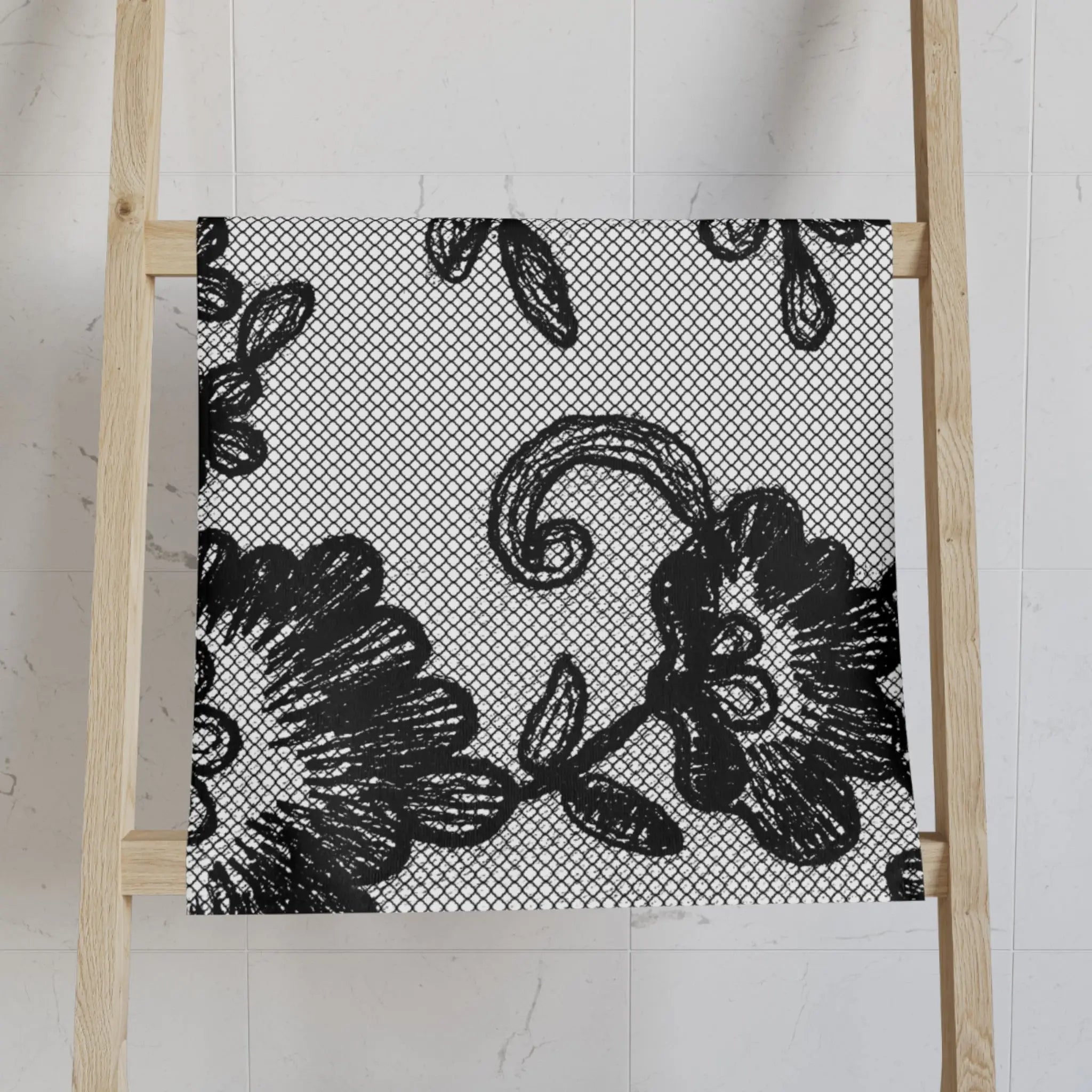 Black Lace Print | Mix & Match Original Fun-Flirty Lovers’ Towels
