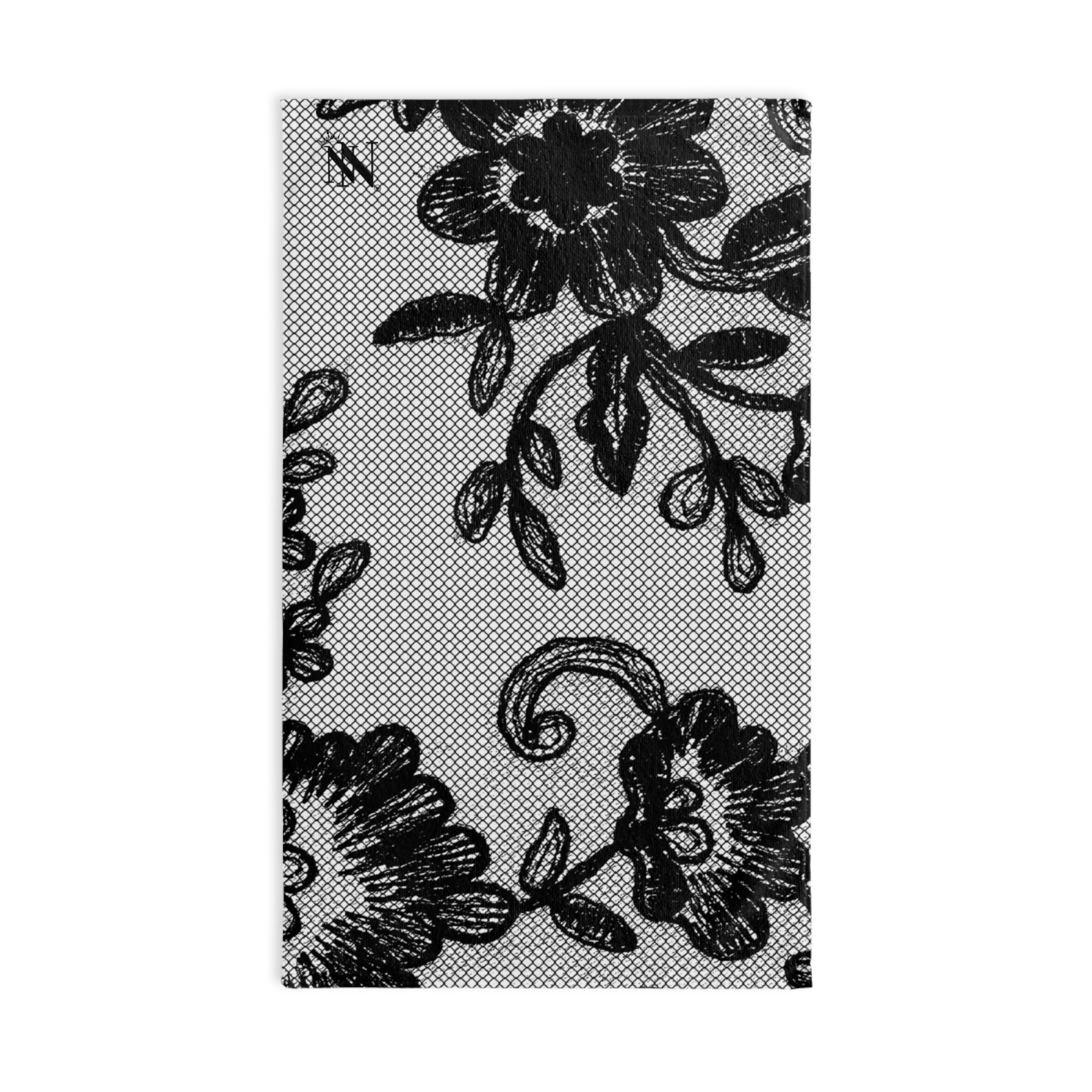 Black Lace Print | Mix & Match Original Fun-Flirty Lovers’ Towels
