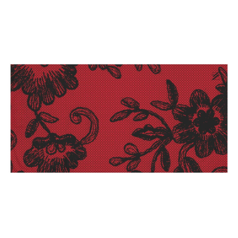 Black Lace Print Red | Mix & Match Naughty XL Fun-Flirty Lovers’ Towels