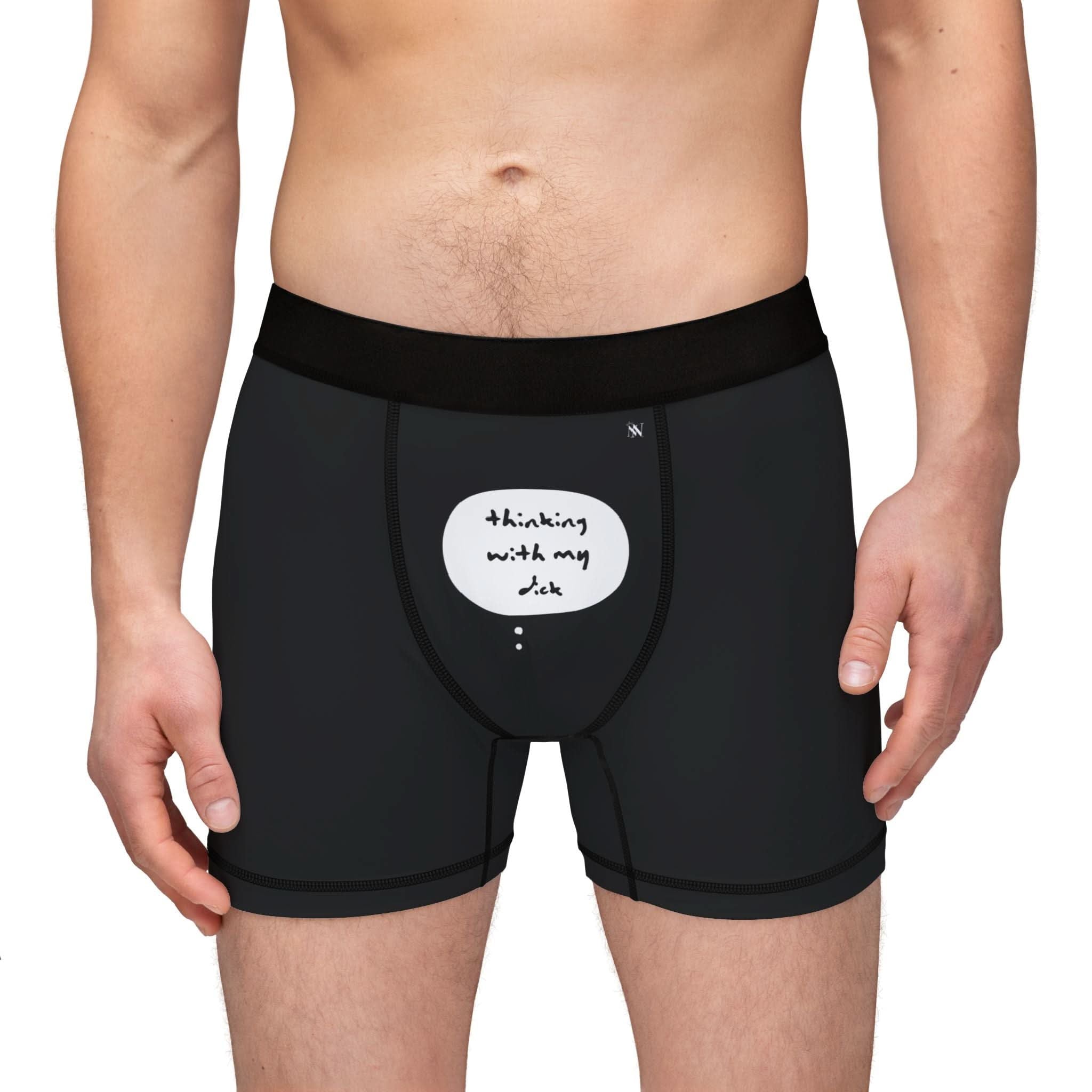 Black Thinking With My Dick | Mix & Match Fun-Flirty Lovers’ Boxer Briefs