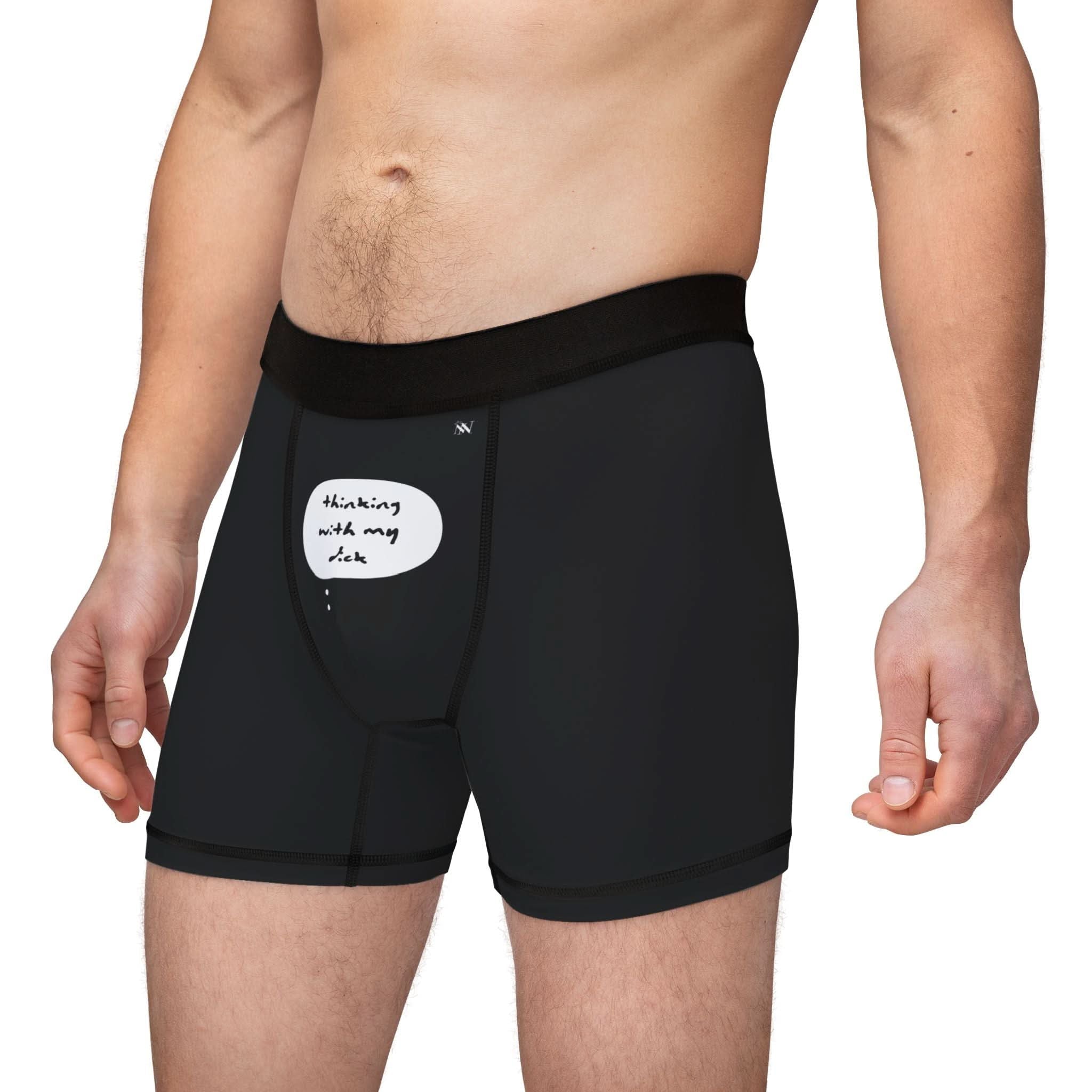 Black Thinking With My Dick | Mix & Match Fun-Flirty Lovers’ Boxer Briefs
