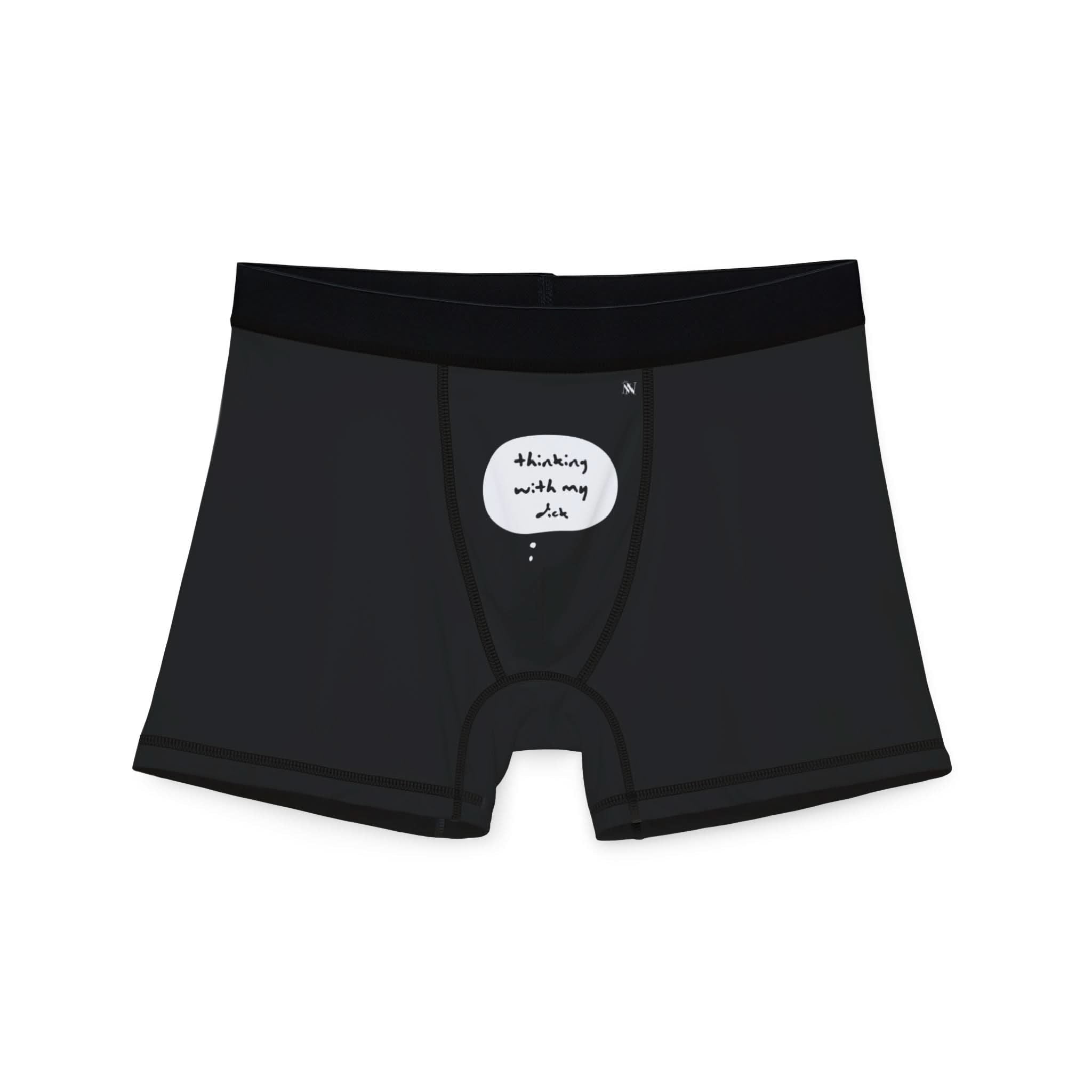 Black Thinking With My Dick | Mix & Match Fun-Flirty Lovers’ Boxer Briefs