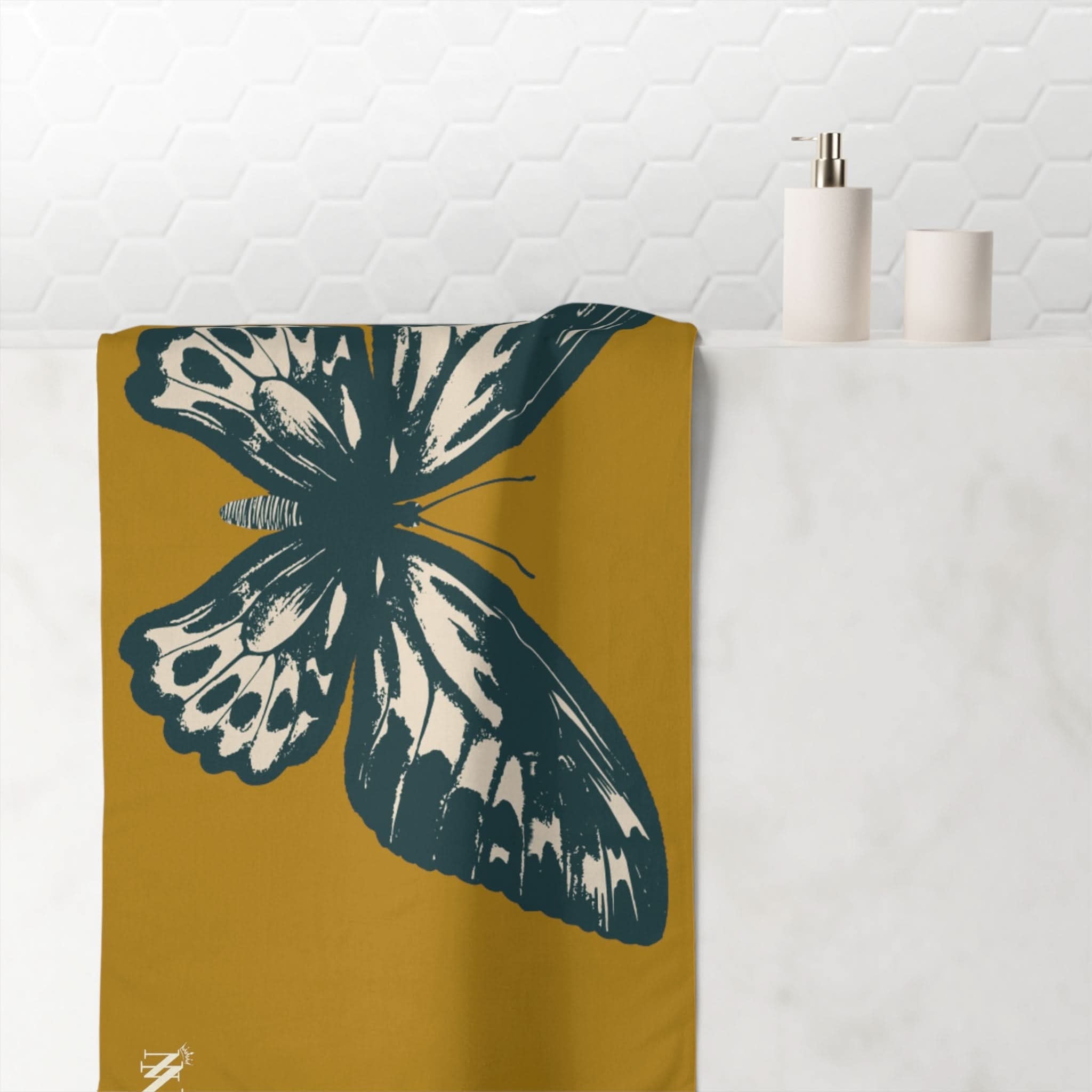 Blue Butterfly | Mix & Match Naughty XL Fun-Flirty Loversâ Towels