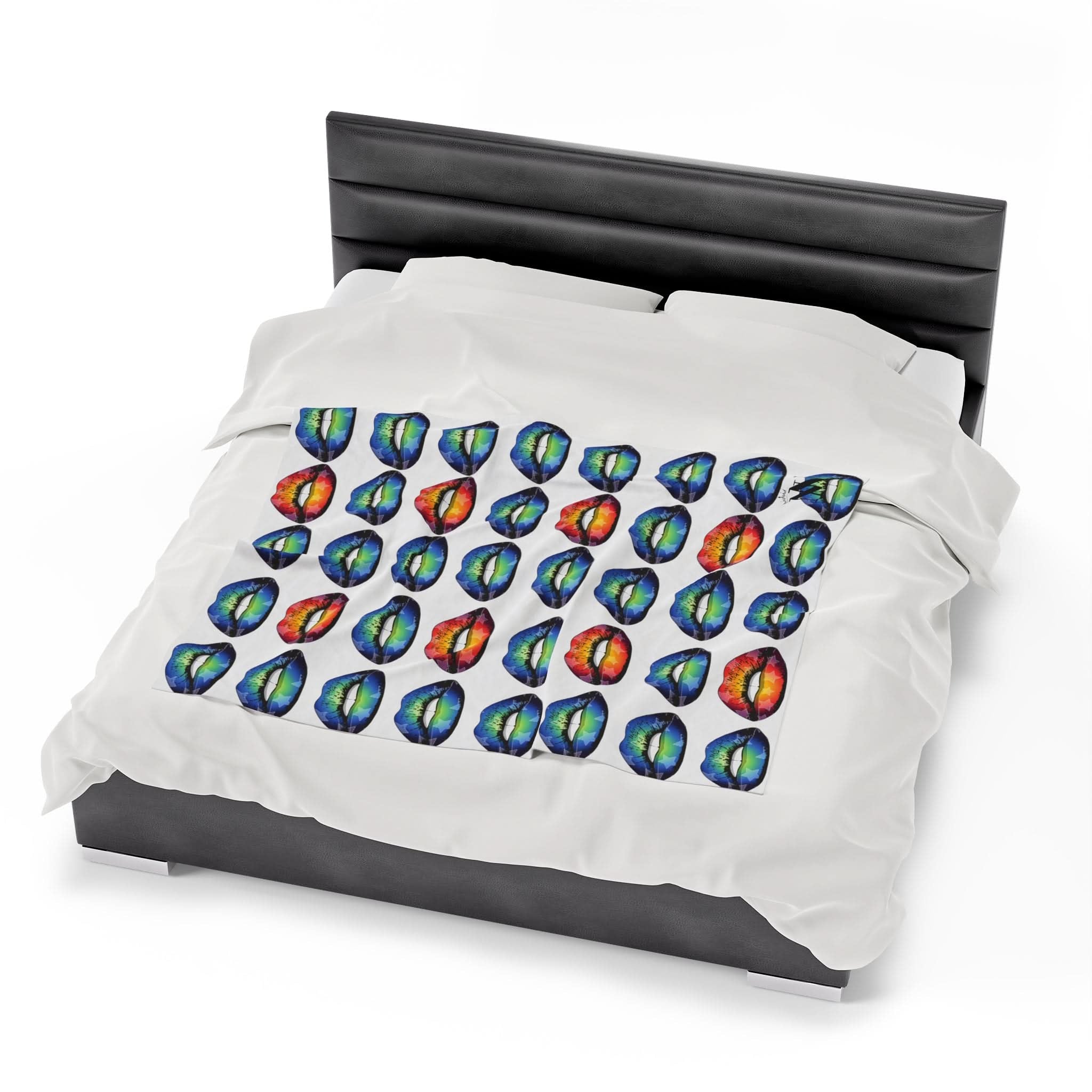 Blue Star Kiss Lips | Mix & Match Fun-Flirty Loversā Blankets