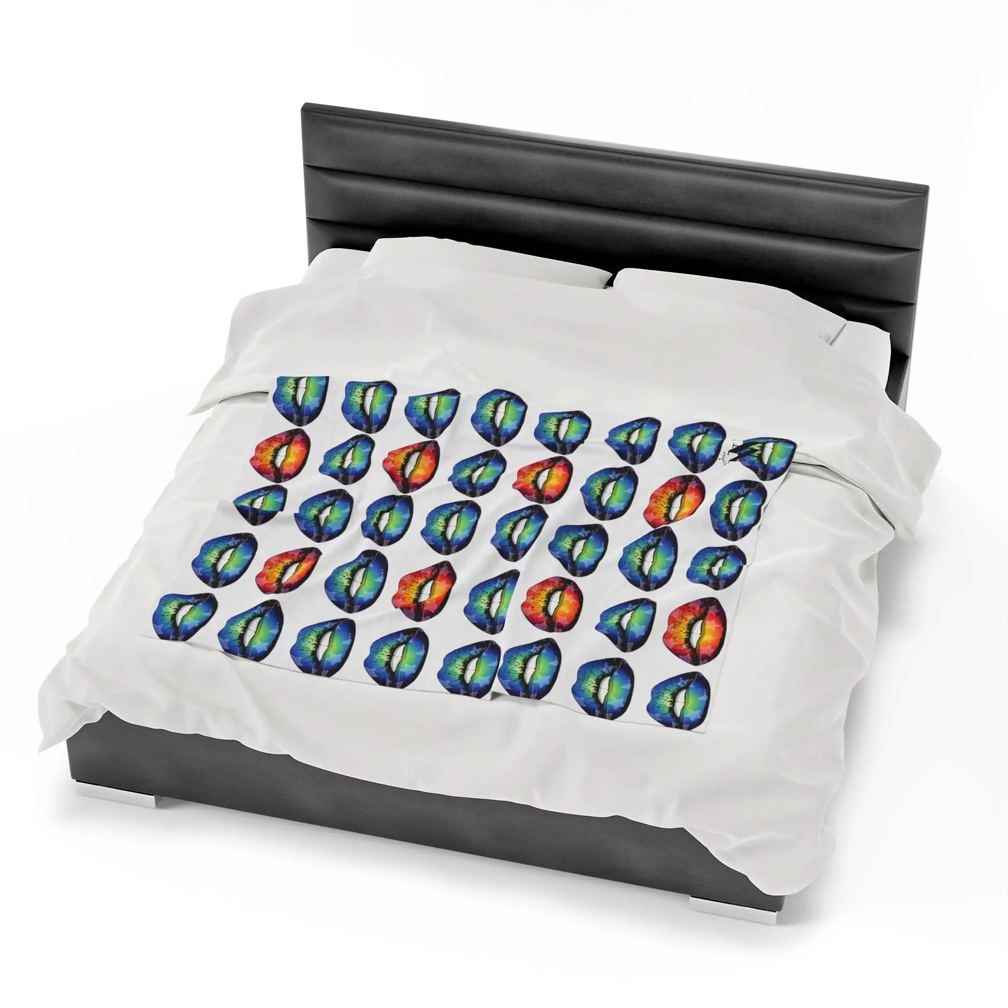 Blue Star Kiss Lips | Mix & Match Fun-Flirty Lovers’ Blankets