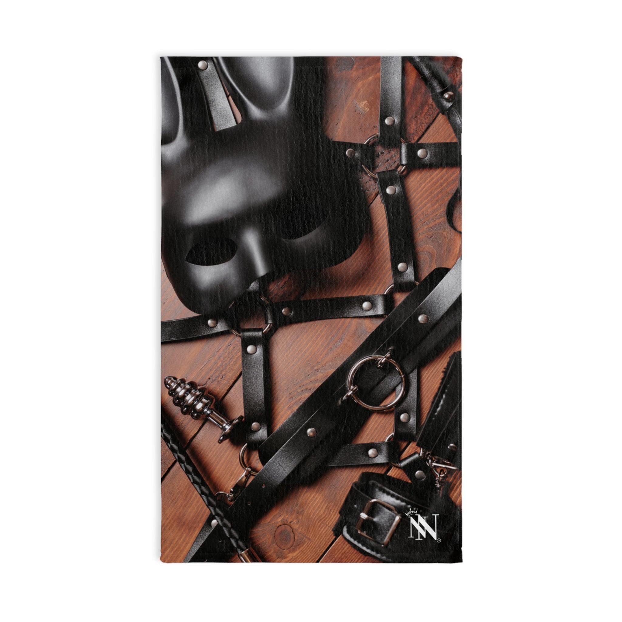 Bondage Bunny Mask Leather Wood | Mix & Match Original Fun-Flirty Lovers’ Towels