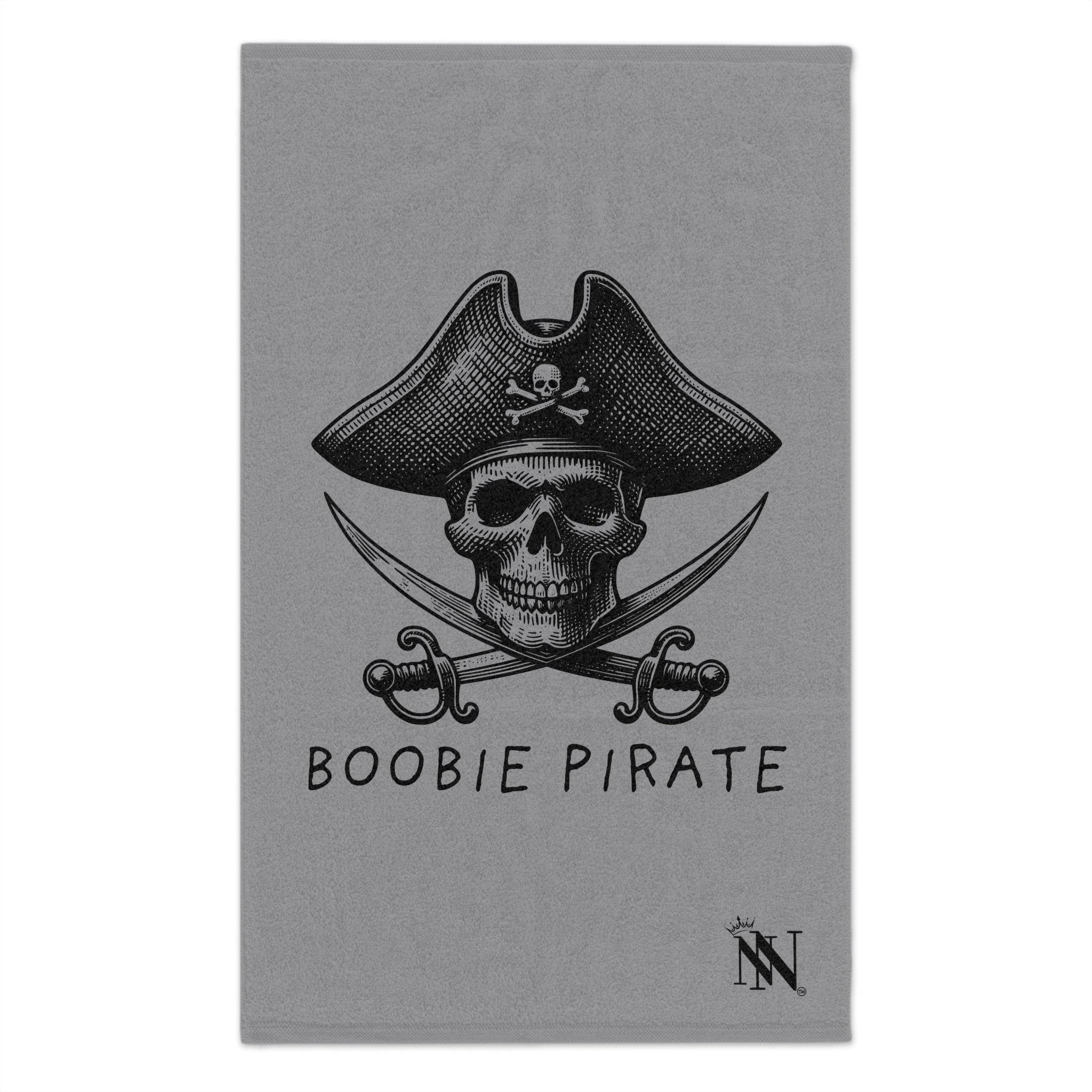 Boobie Pirate Grey Mix & Match Soft Sex Towels | Naughty Lovers’ Gifts