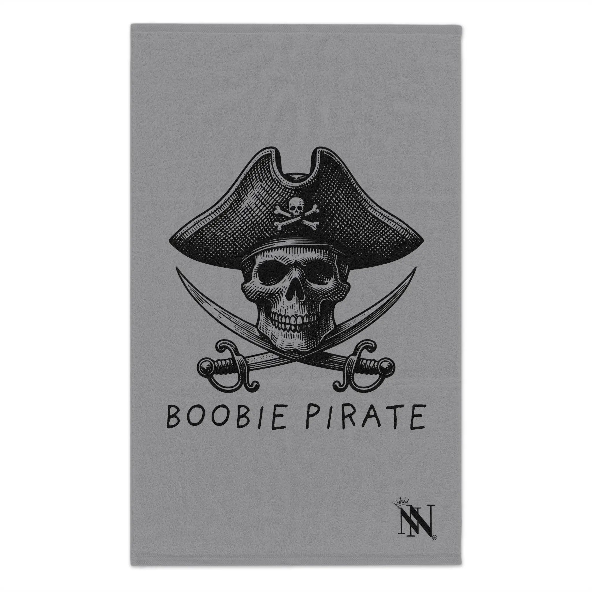 Boobie Pirate Grey Mix & Match Soft Sex Towels | Naughty Lovers’ Gifts