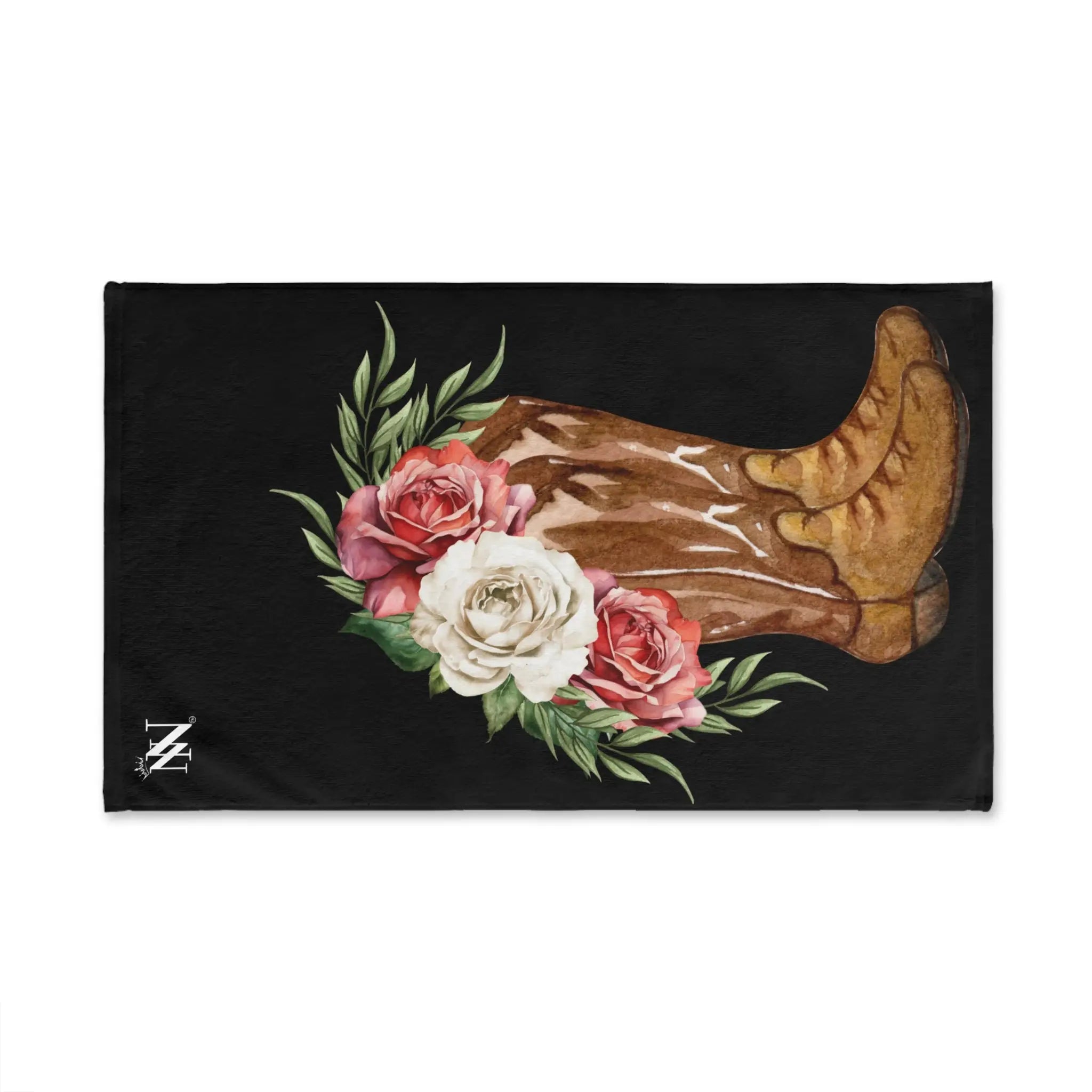 Boot Roses Vows Black | Mix & Match Original Fun-Flirty Lovers’ Towels