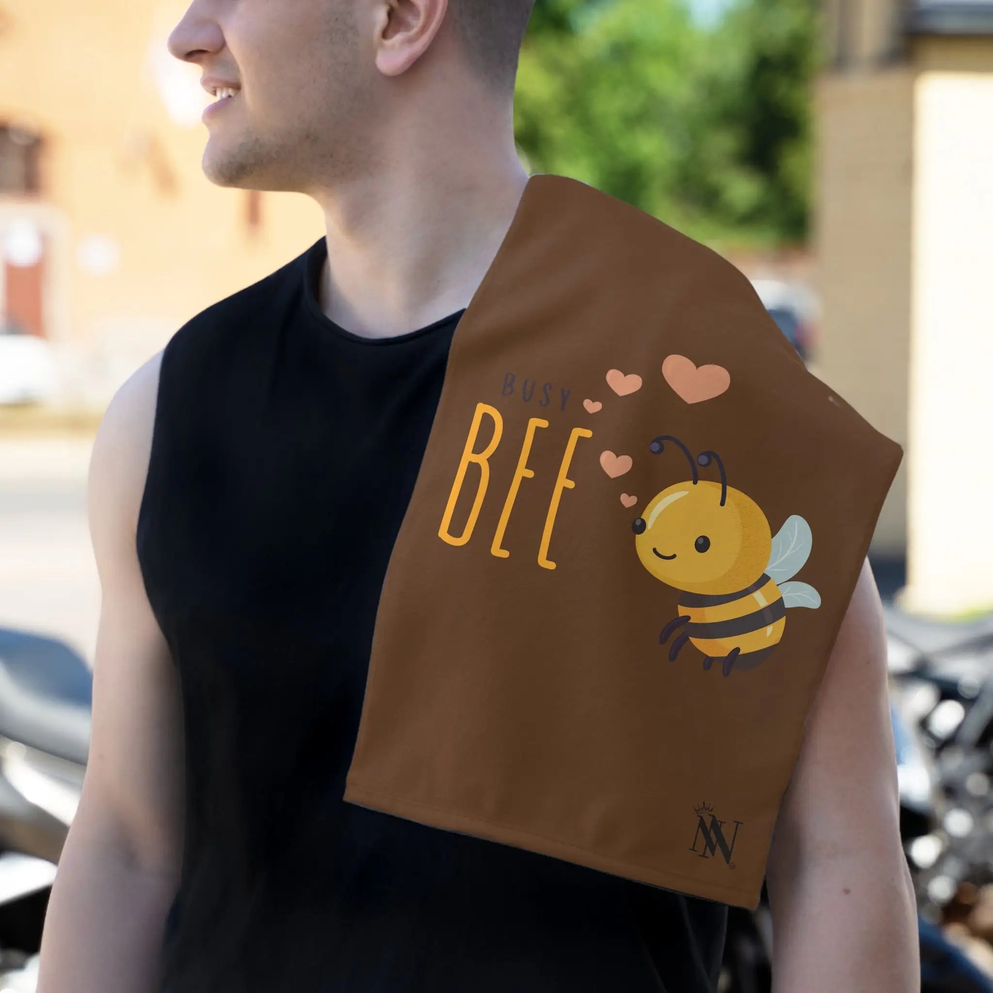 Busy Bee Brown | Mix & Match Soft Fun-Flirty Lovers’ Towels