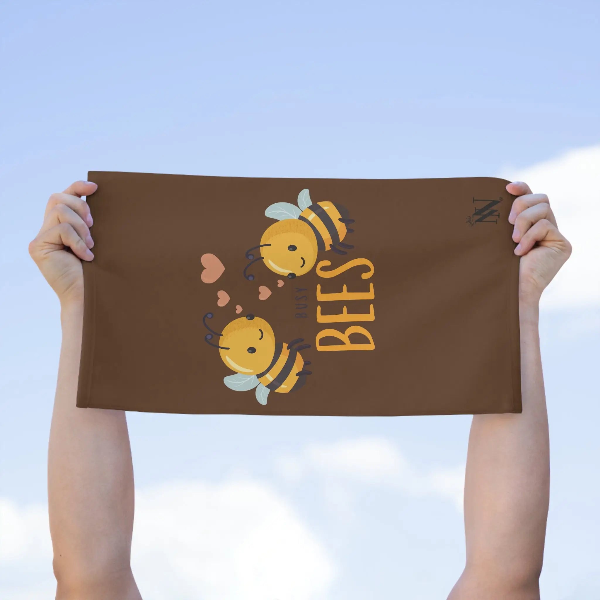Busy Bees Brown | Mix & Match Soft Fun-Flirty Lovers’ Towels
