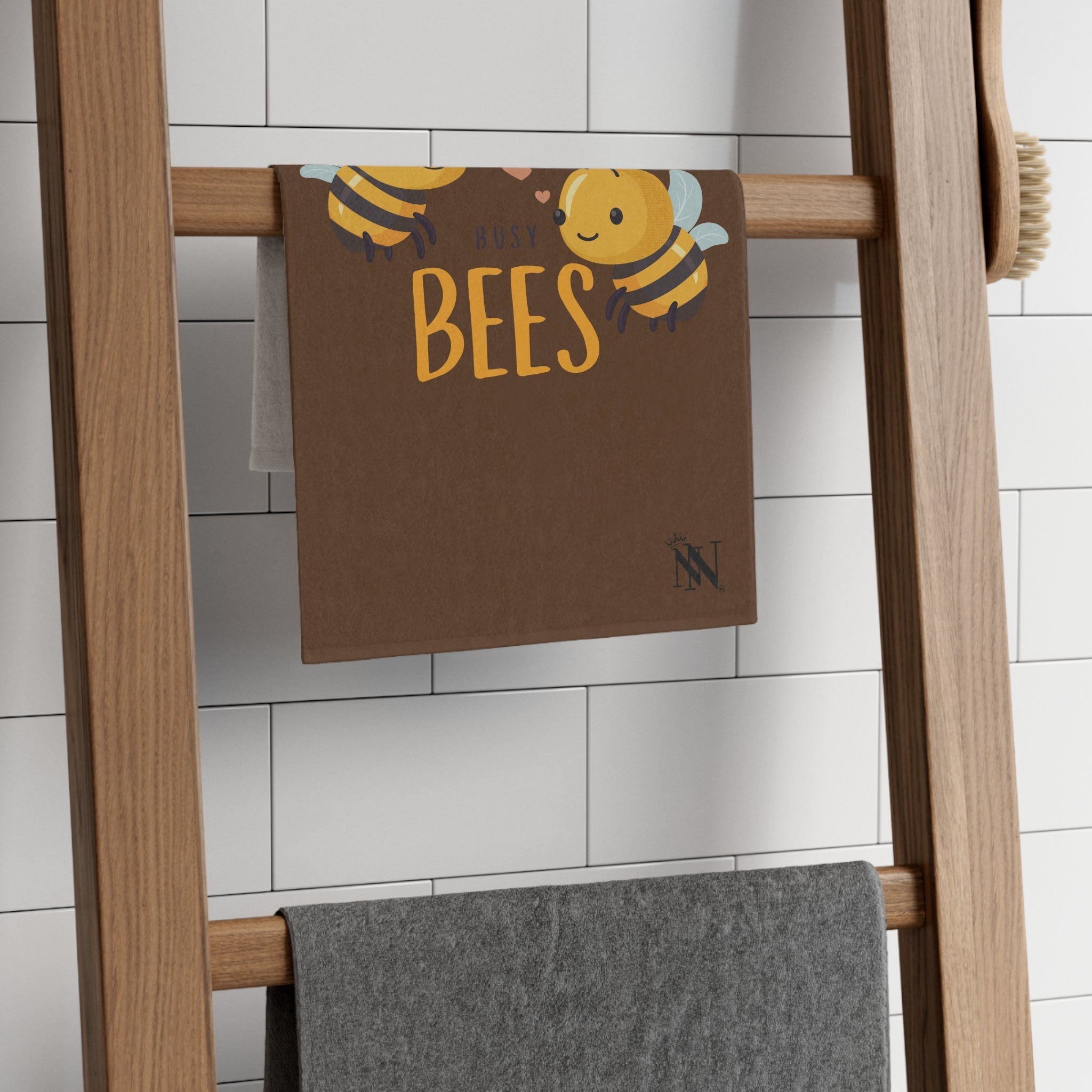 Busy Bees Brown | Mix & Match Soft Fun-Flirty Lovers’ Towels