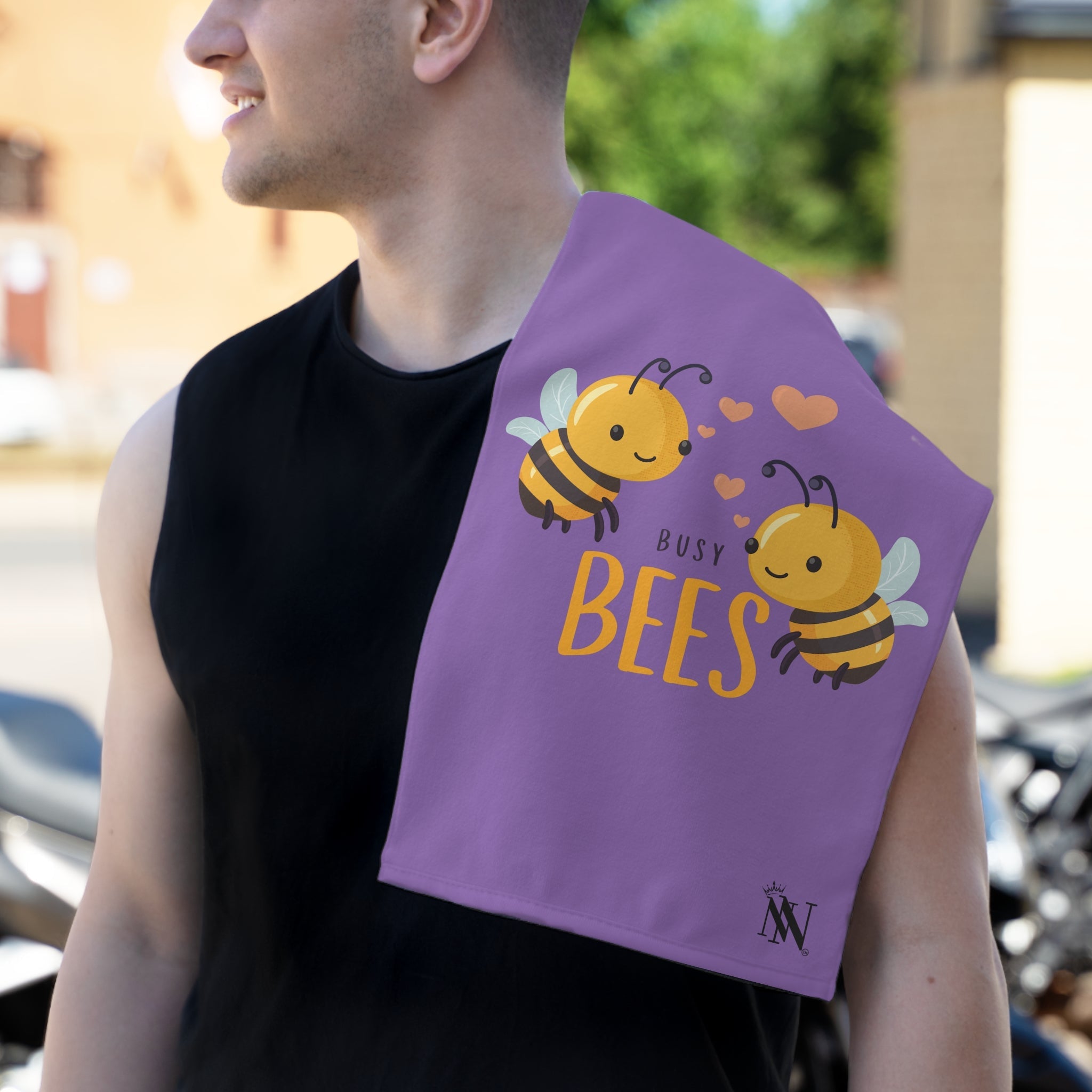 Busy Bees Lavendar | Mix & Match Soft Fun-Flirty Lovers’ Towels