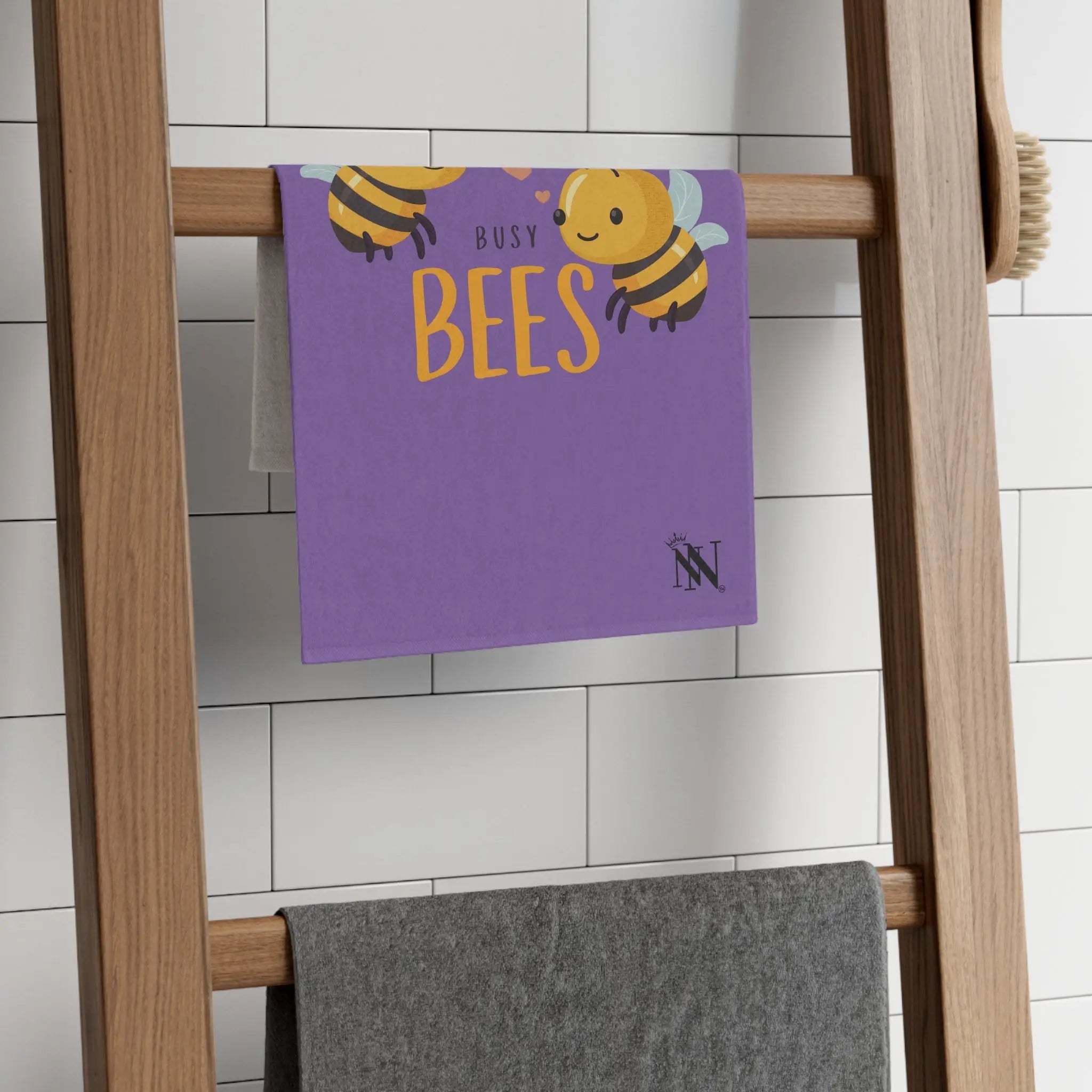 Busy Bees Lavendar | Mix & Match Soft Fun-Flirty Lovers’ Towels