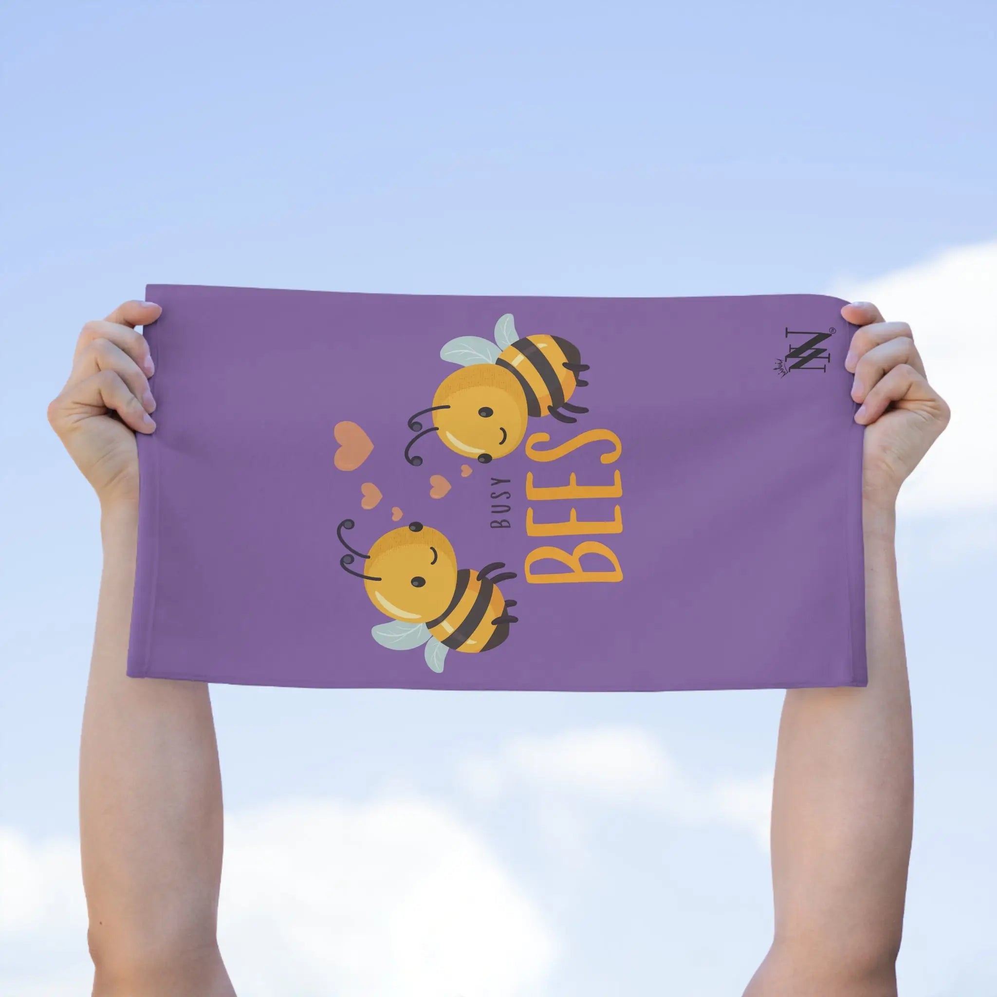 Busy Bees Lavendar | Mix & Match Soft Fun-Flirty Lovers’ Towels