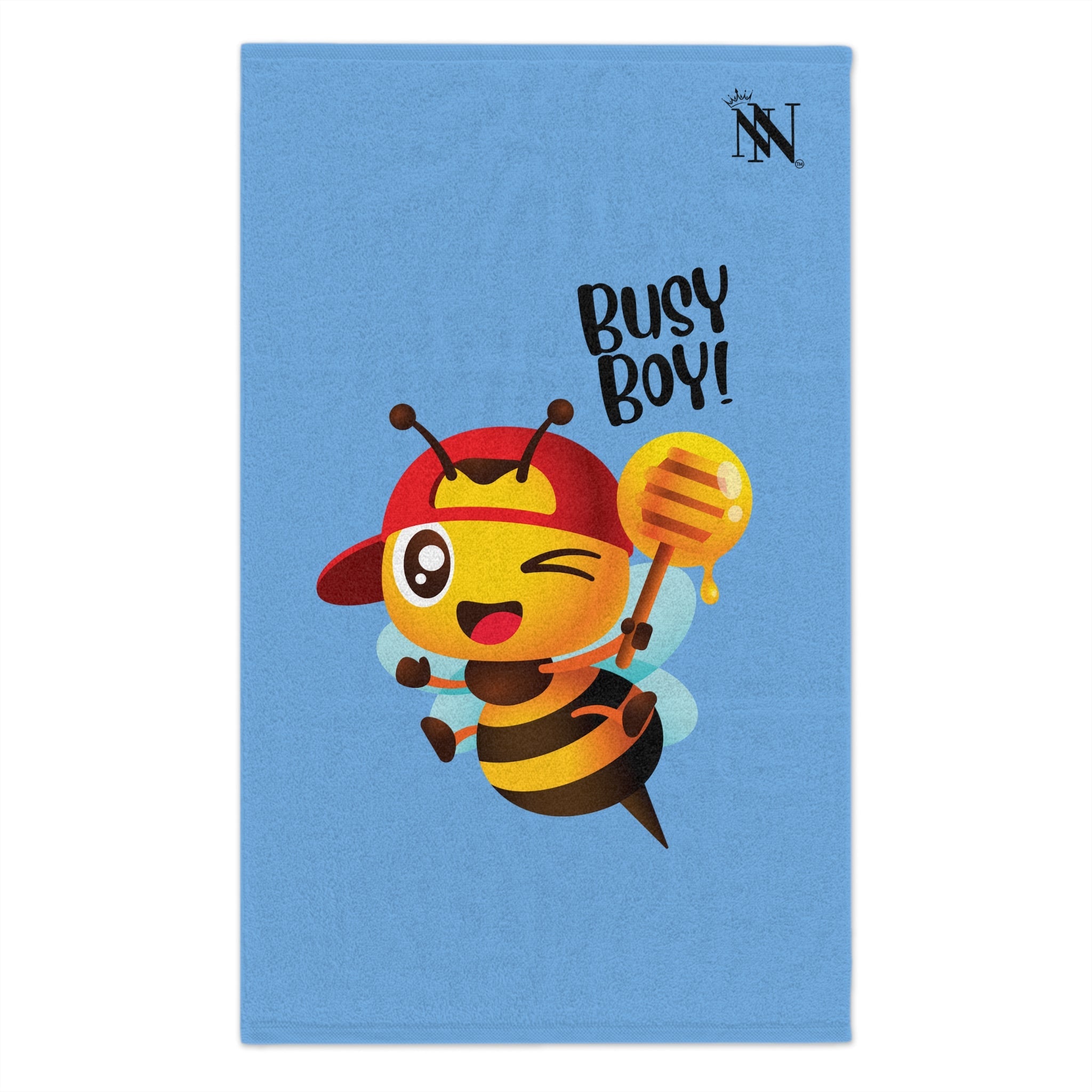 Busy Boy! Bee Light Blue | Mix & Match Soft Fun-Flirty Lovers’ Towels