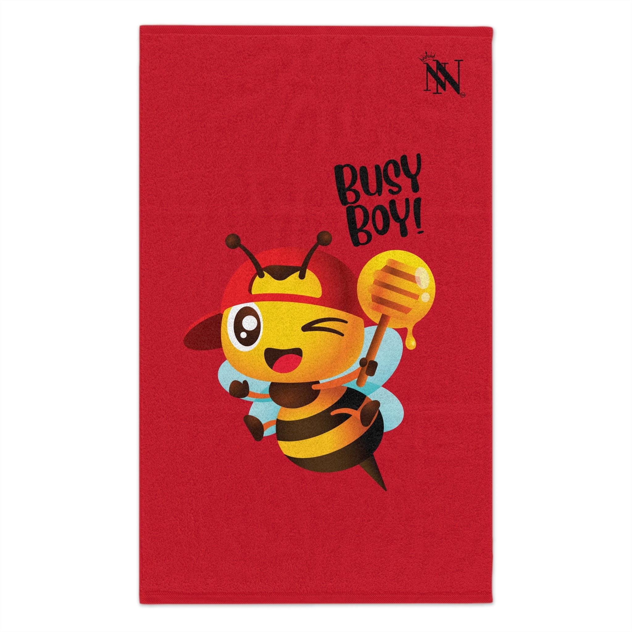 Busy Boy! Bee Red | Mix & Match Soft Fun-Flirty Lovers’ Towels
