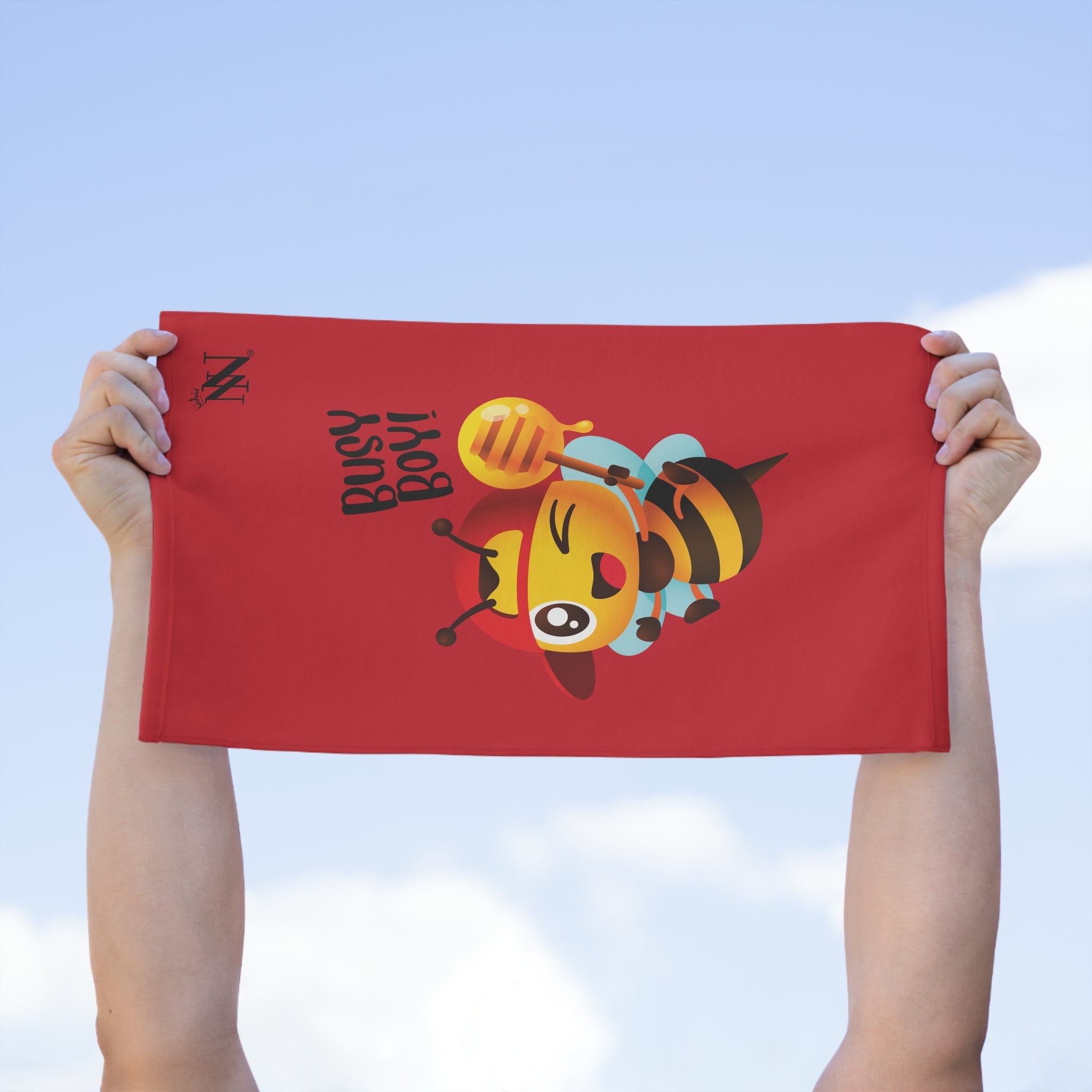 Busy Boy! Bee Red | Mix & Match Soft Fun-Flirty Lovers’ Towels