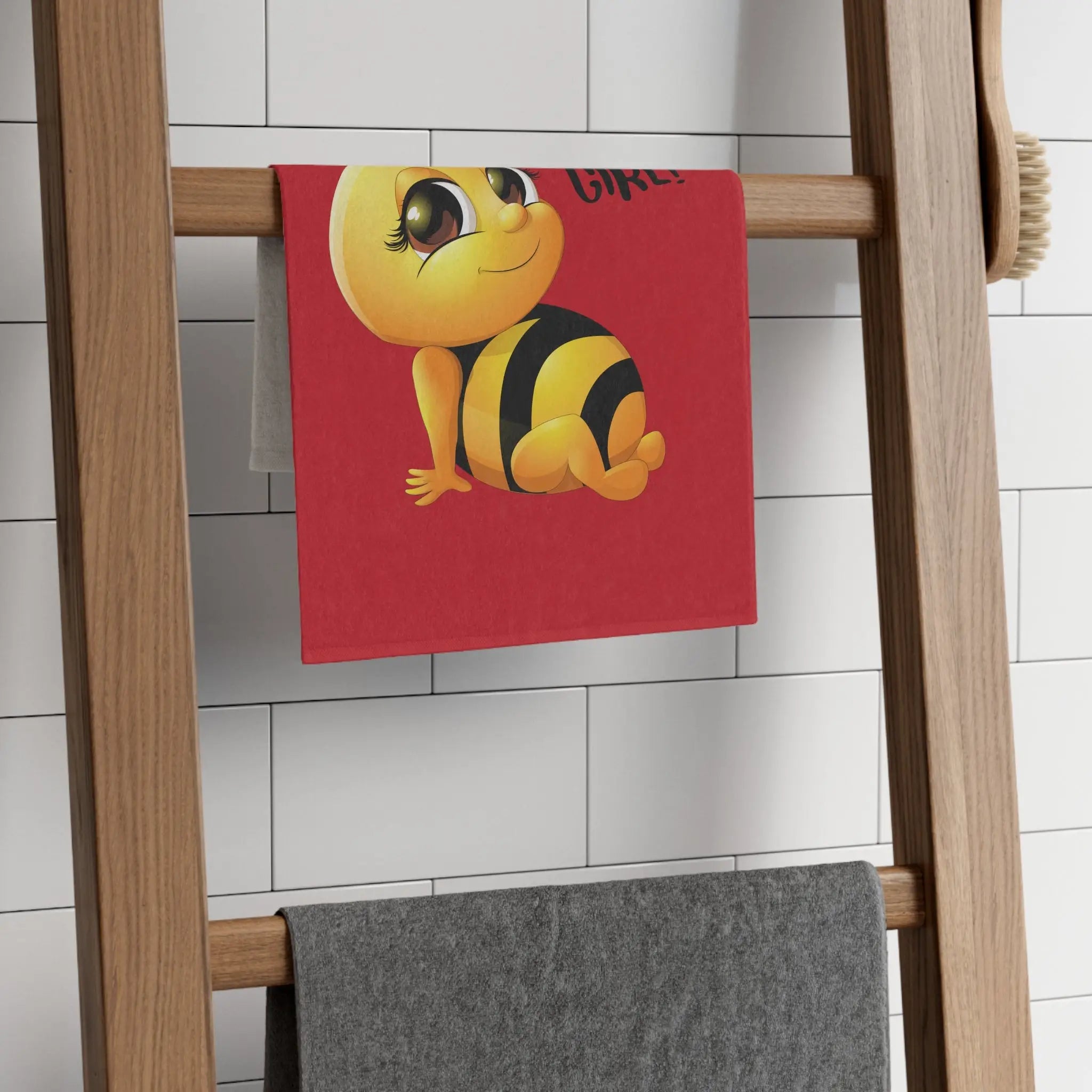Busy Girl! Bee Red | Mix & Match Soft Fun-Flirty Lovers’ Towels