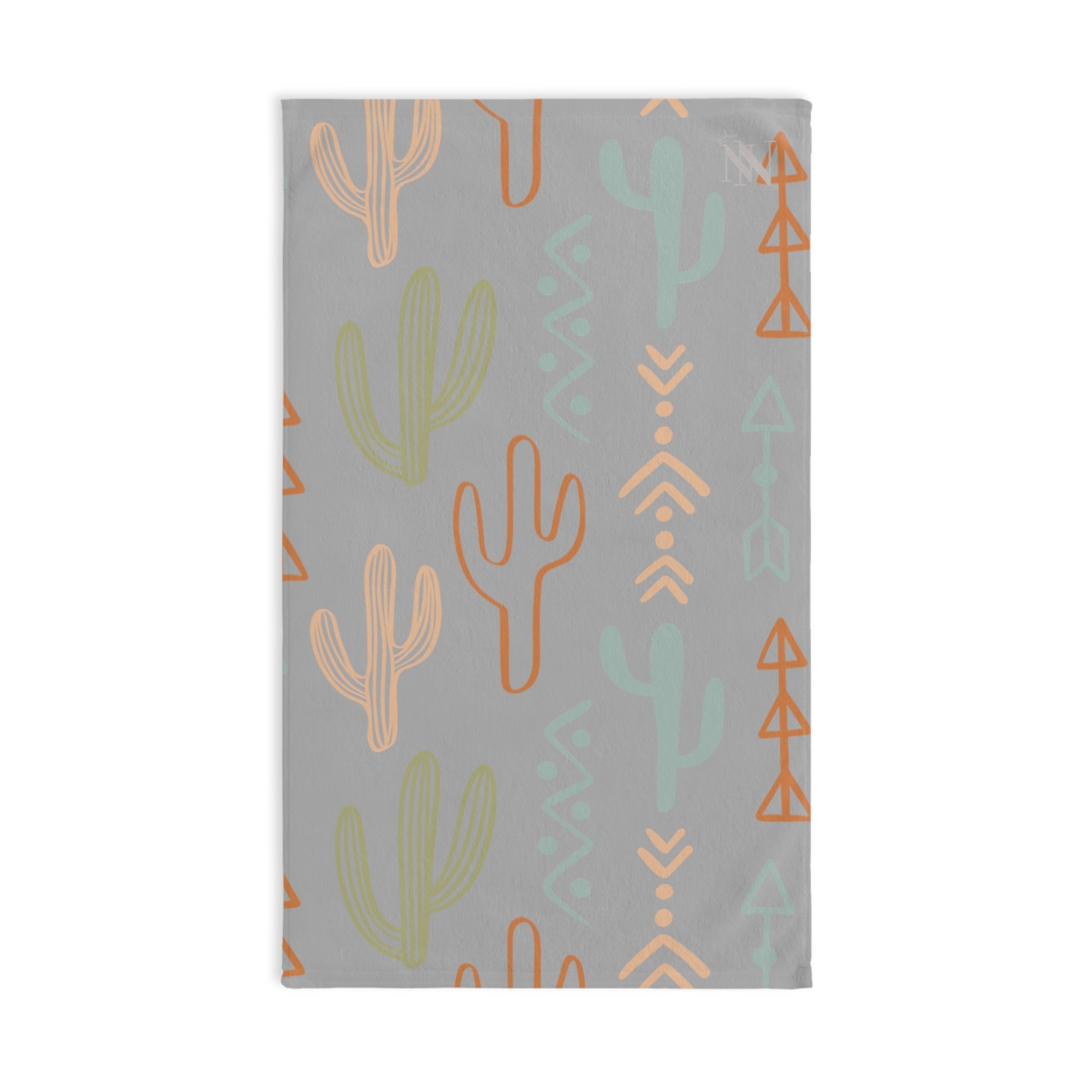 Cactus Western Pattern Light Grey | Mix & Match Original Fun-Flirty Lovers’ Towels
