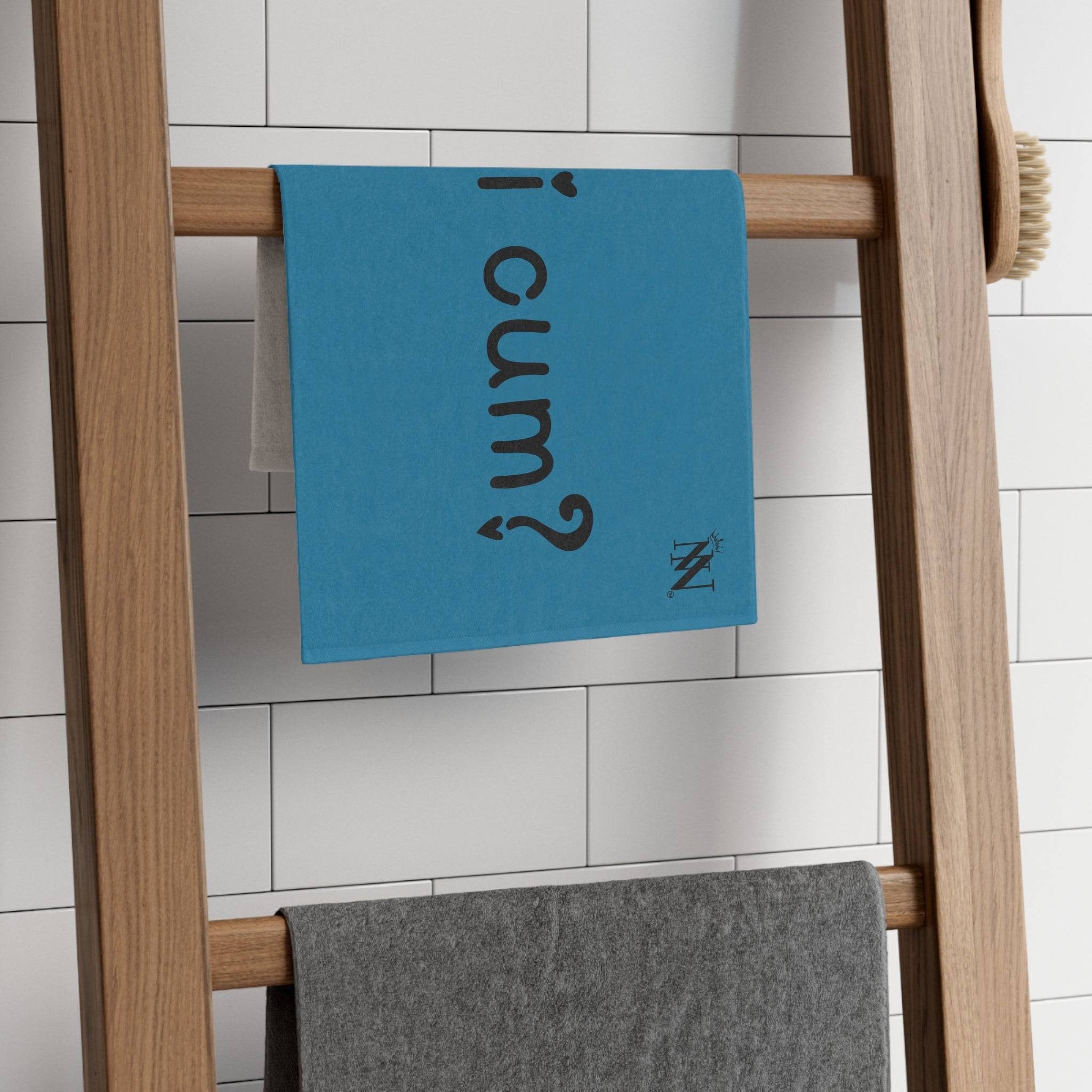 Can I Cum? Blue Mix & Match Soft Sex Towels | Flirty Lovers’ Gifts