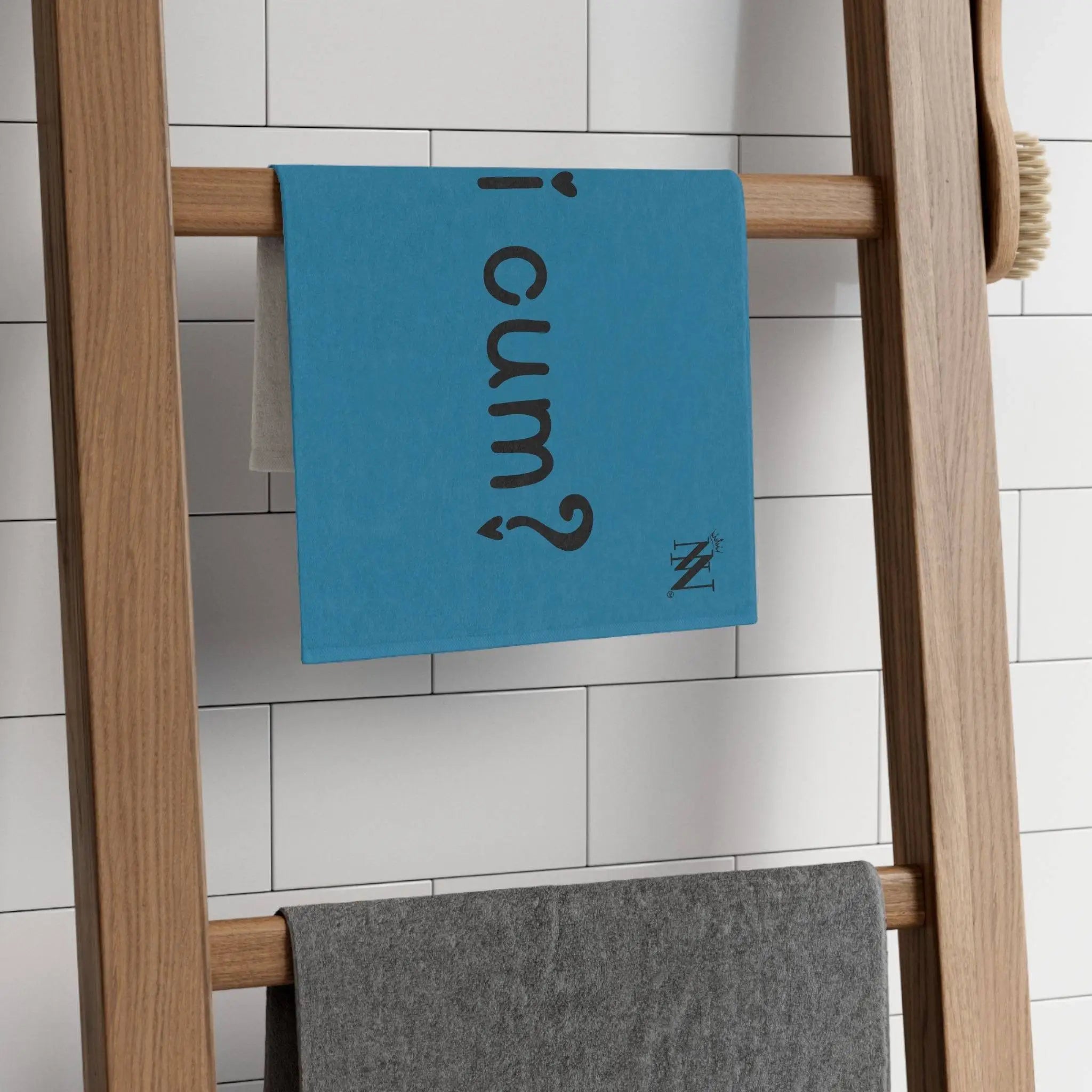Can I Cum? Blue Mix & Match Soft Sex Towels | Flirty Lovers’ Gifts