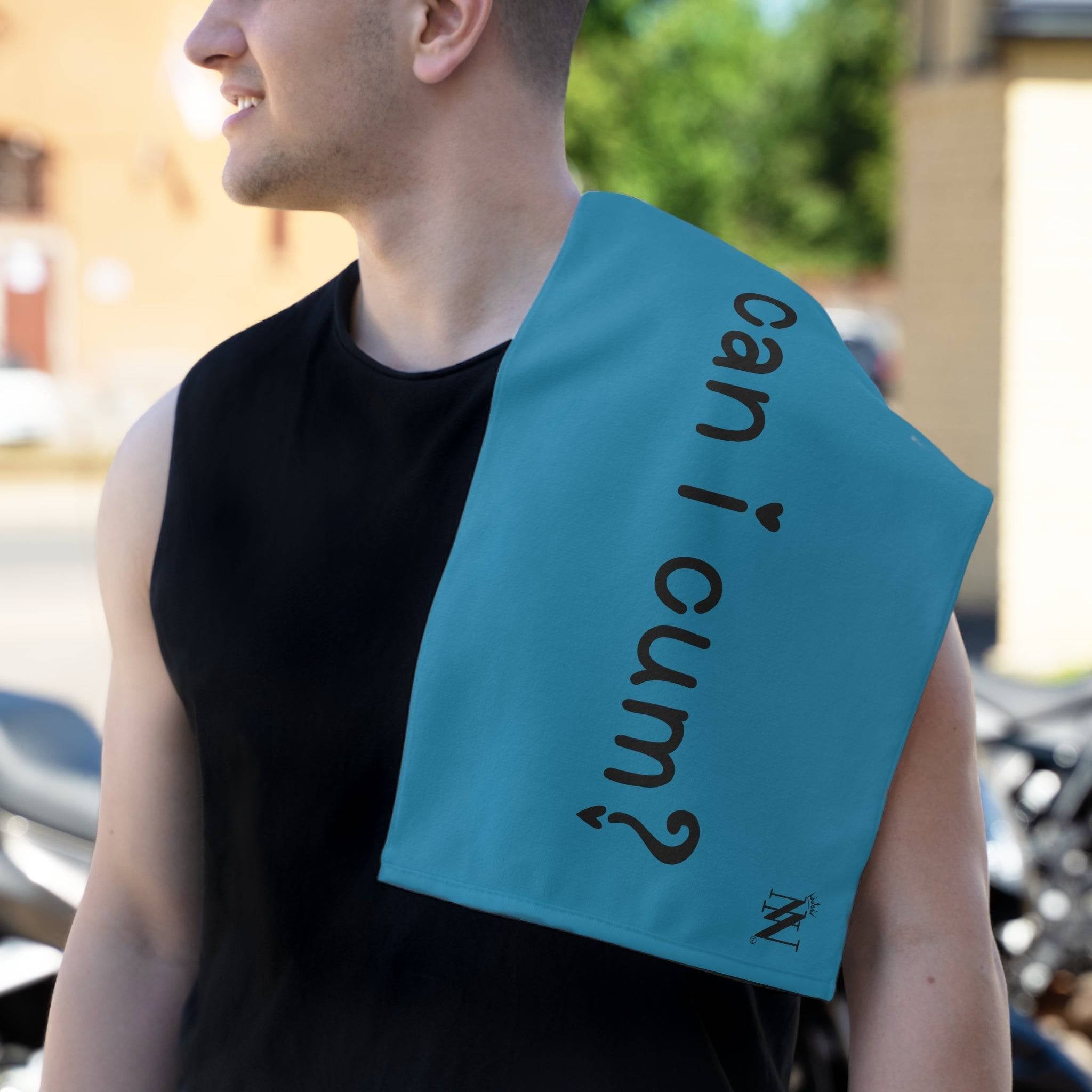 Can I Cum? Blue Mix & Match Soft Sex Towels | Flirty Lovers’ Gifts