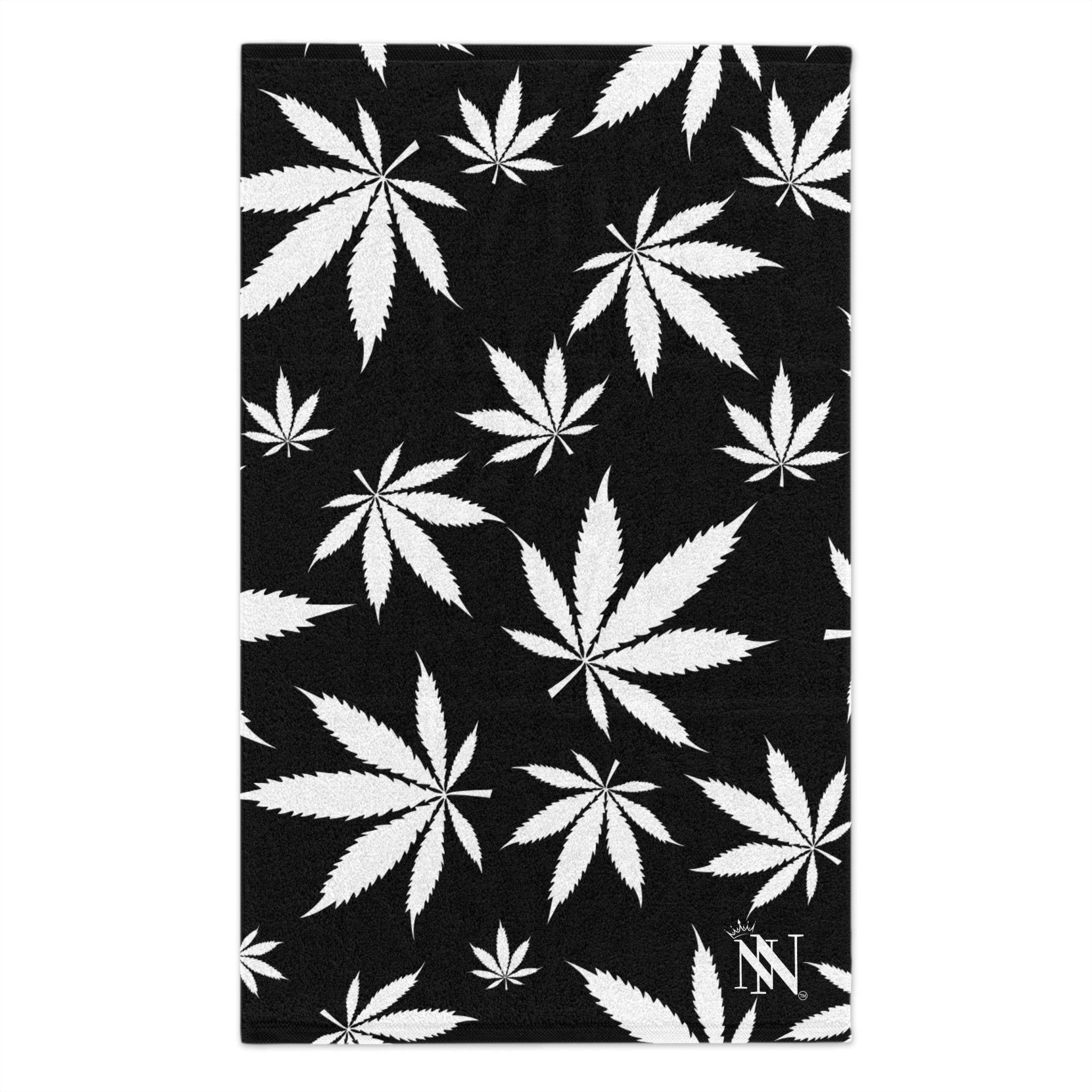 Cannabis Love Black Mix & Match Soft Sex Towels | Flirty Lovers’ Gifts