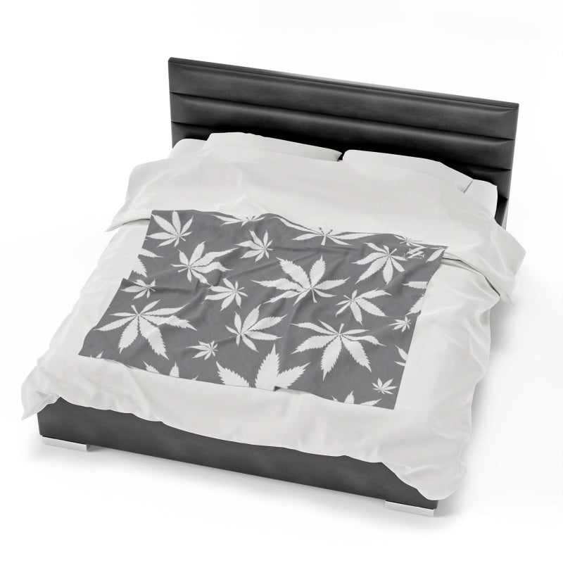 Cannabis Love Grey | Mix & Match Soft Fun-Flirty Lovers’ Blankets