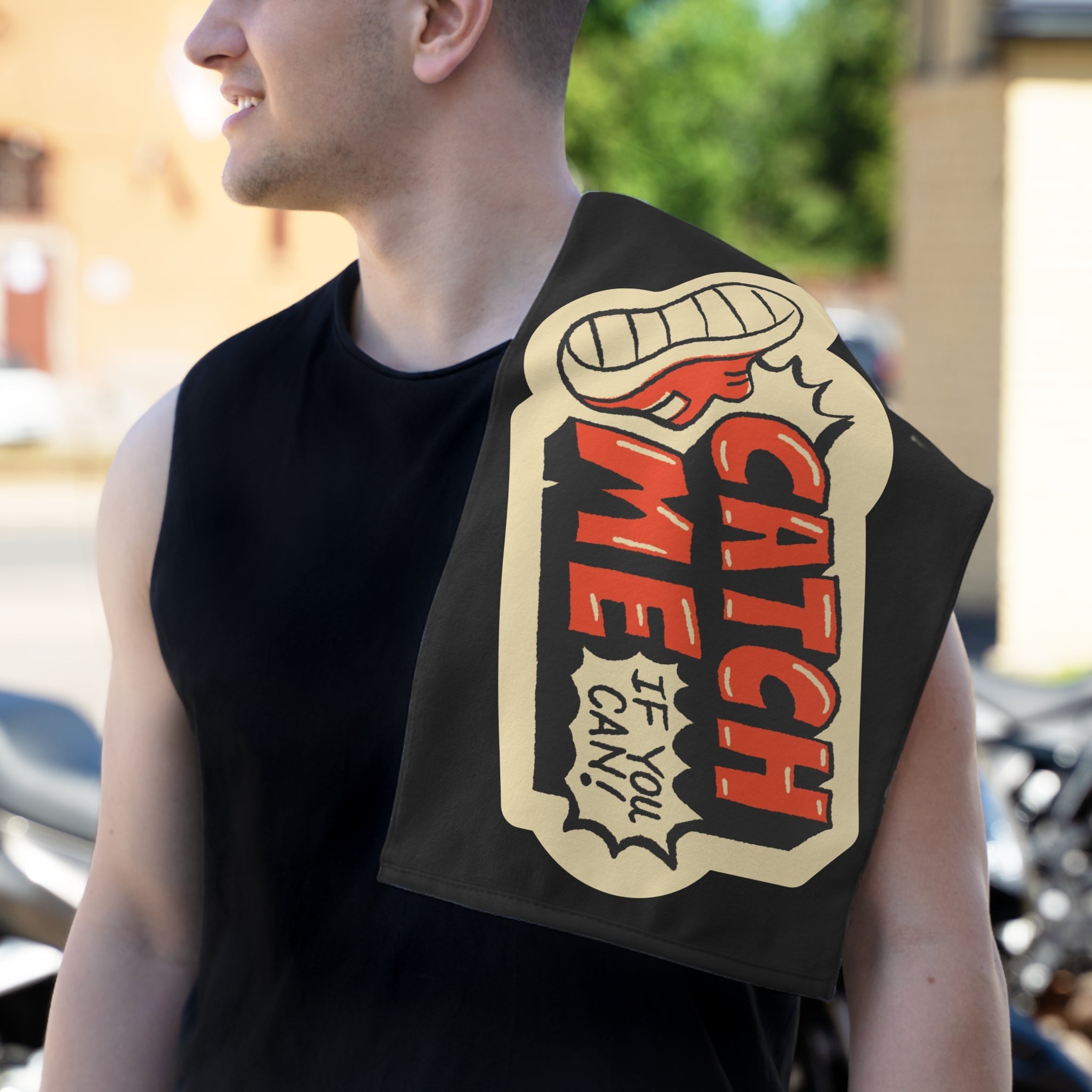 Catch Me If You Can Sticker Print | Mix & Match Soft Fun-Flirty Lovers’ Towels