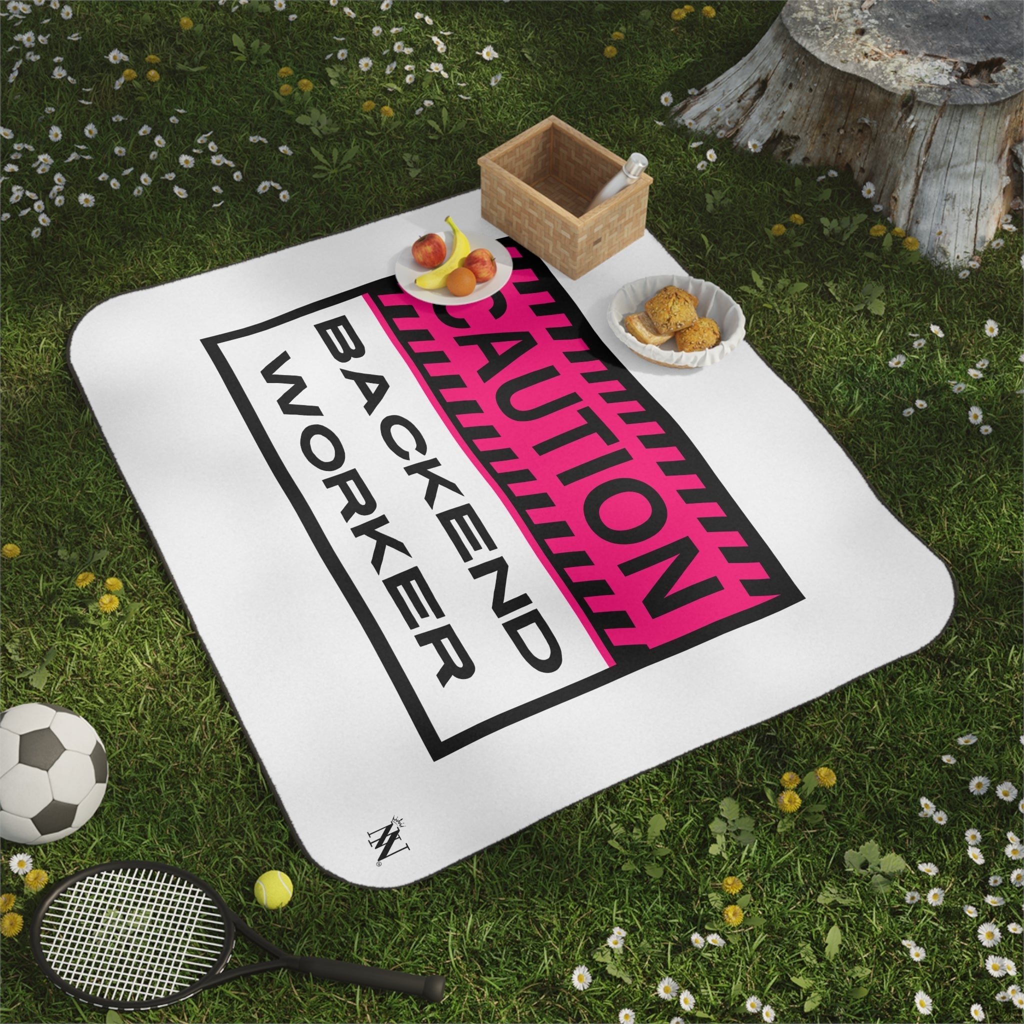 Caution: Backend Worker | Mix Match Fun-Flirty Lovers’ Water-Resistant Blankets
