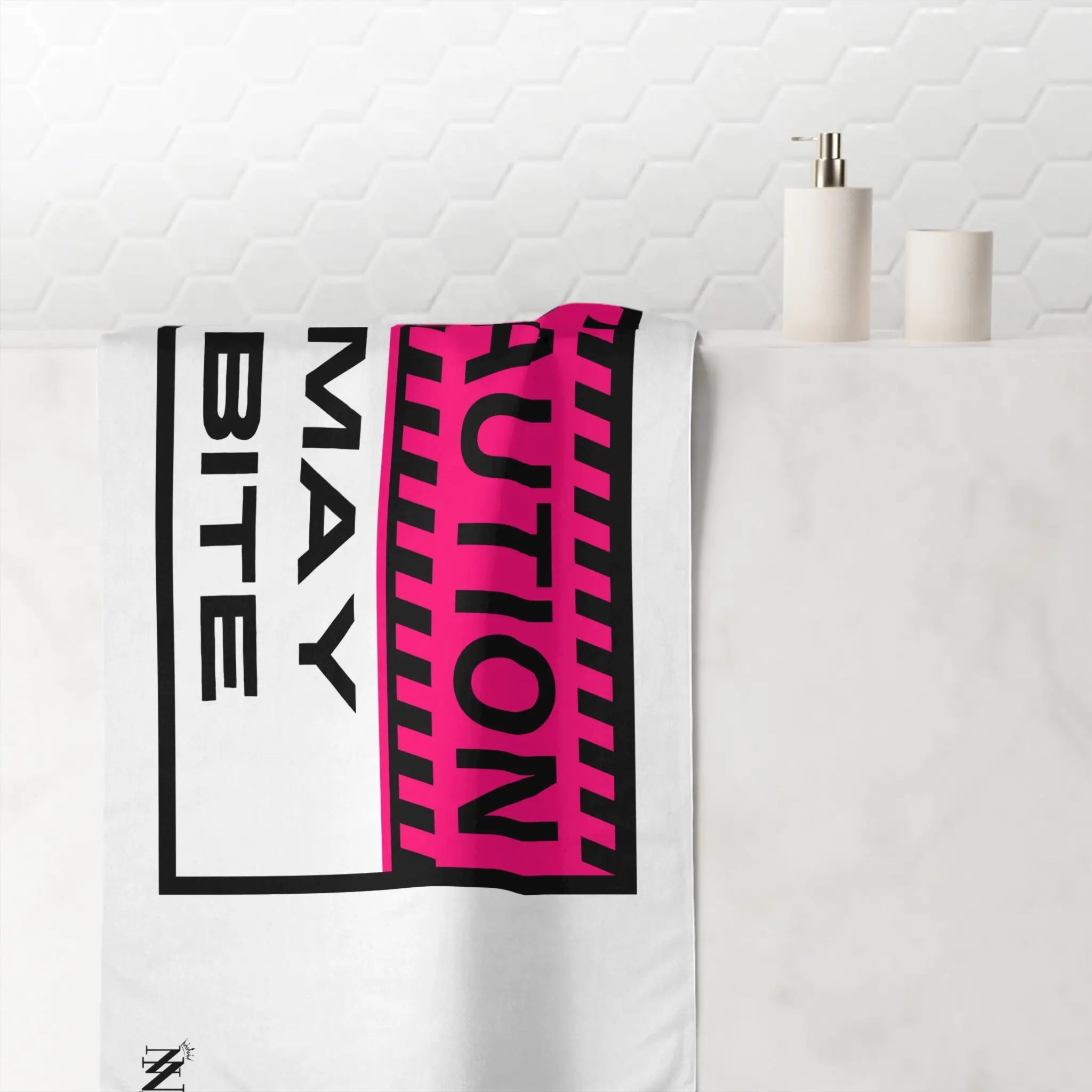 Caution: May Bite | Mix & Match XL Fun-Flirty Lovers’ Towels