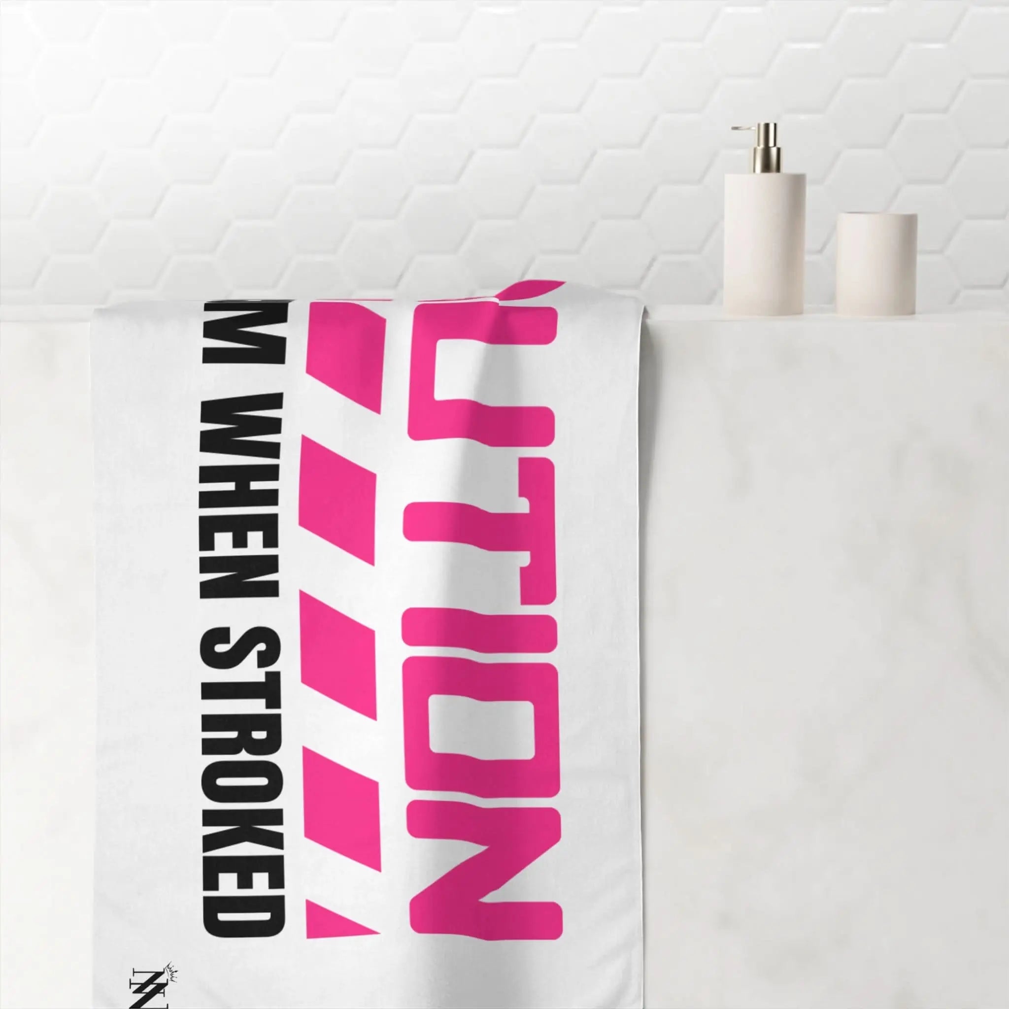 Caution May Cum When Stroked | Mix & Match Naughty XL Fun-Flirty Lovers’ Towels