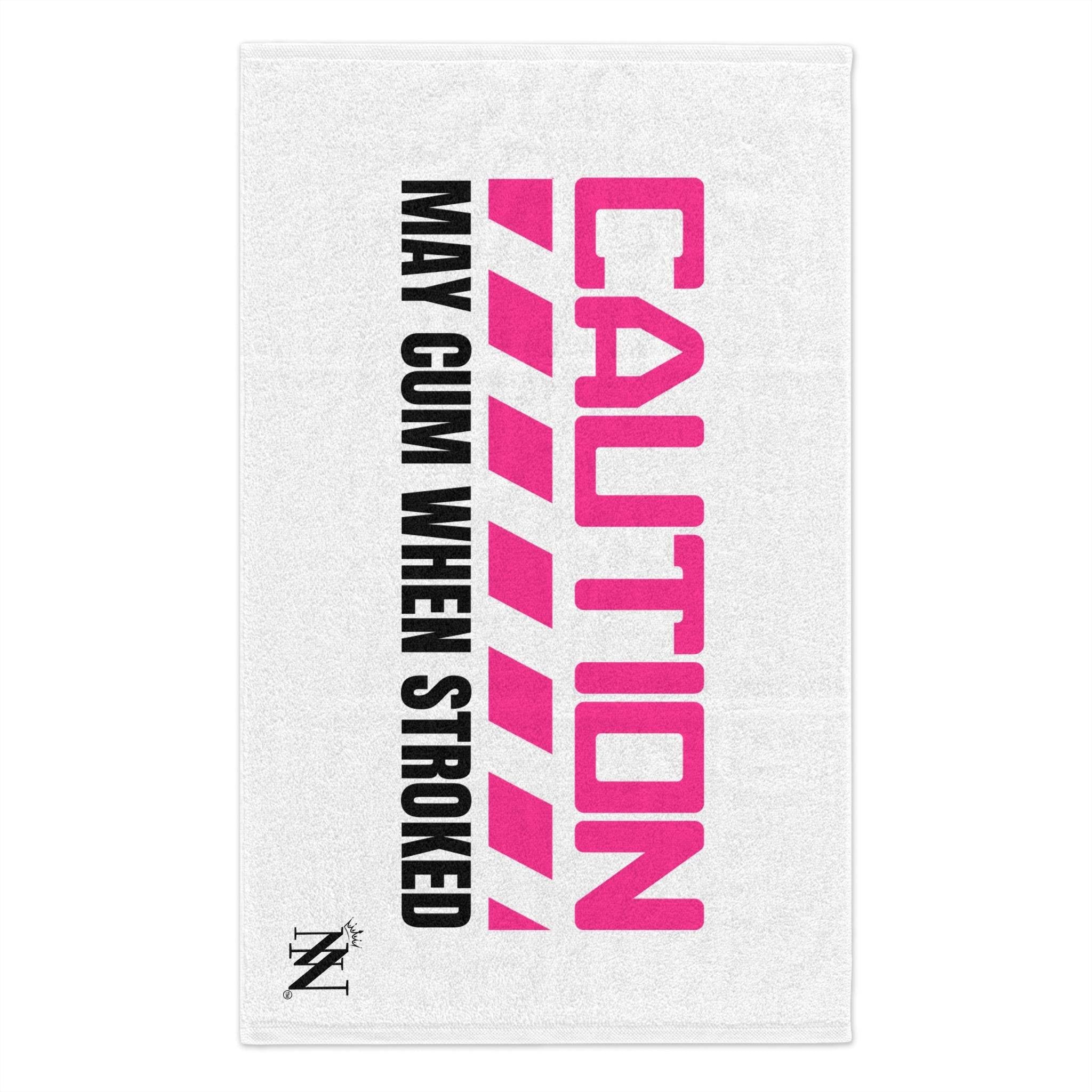 Caution May Cum When Stroked | Mix & Match Soft Fun-Flirty Lovers’ Towels