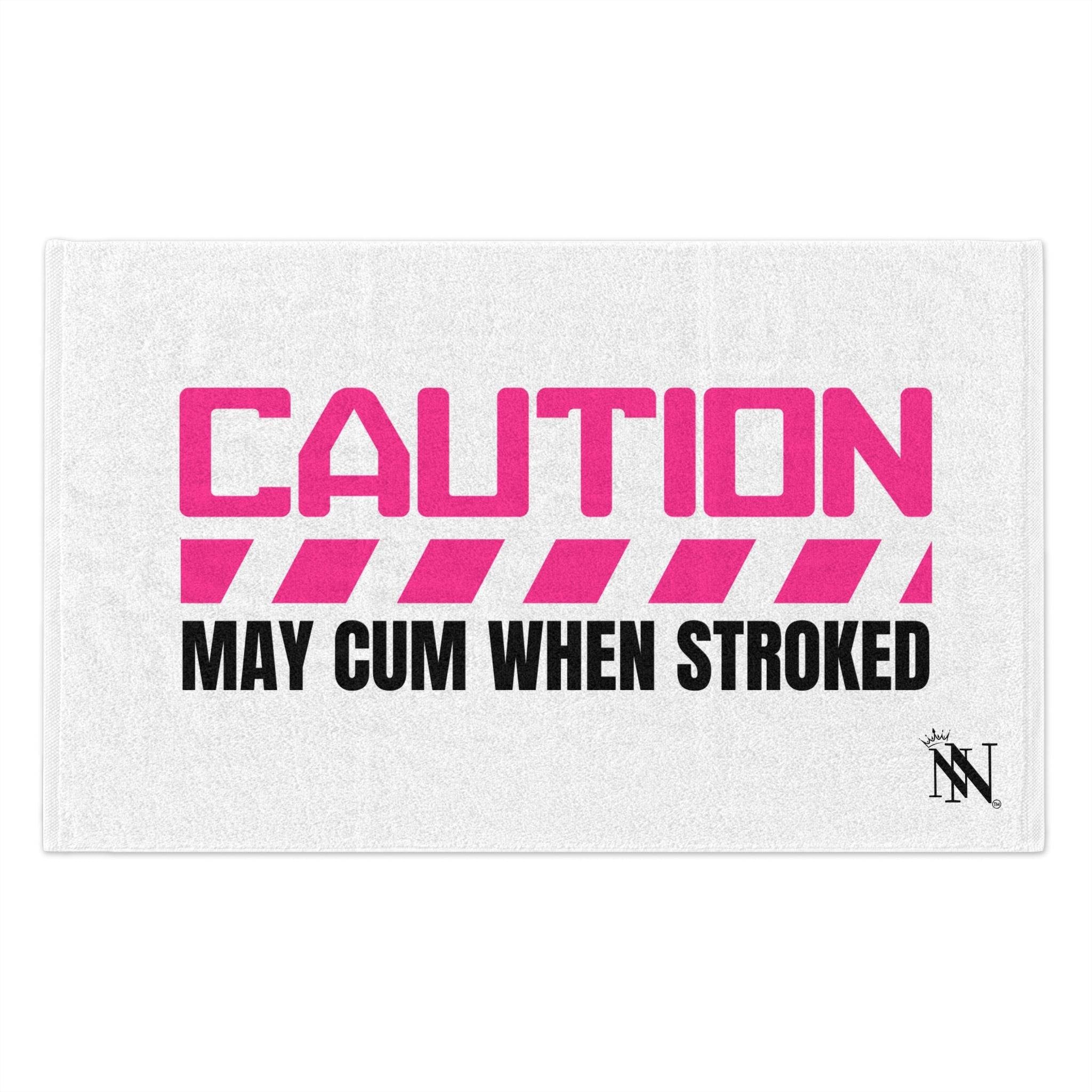 Caution May Cum When Stroked | Mix & Match Soft Fun-Flirty Lovers’ Towels