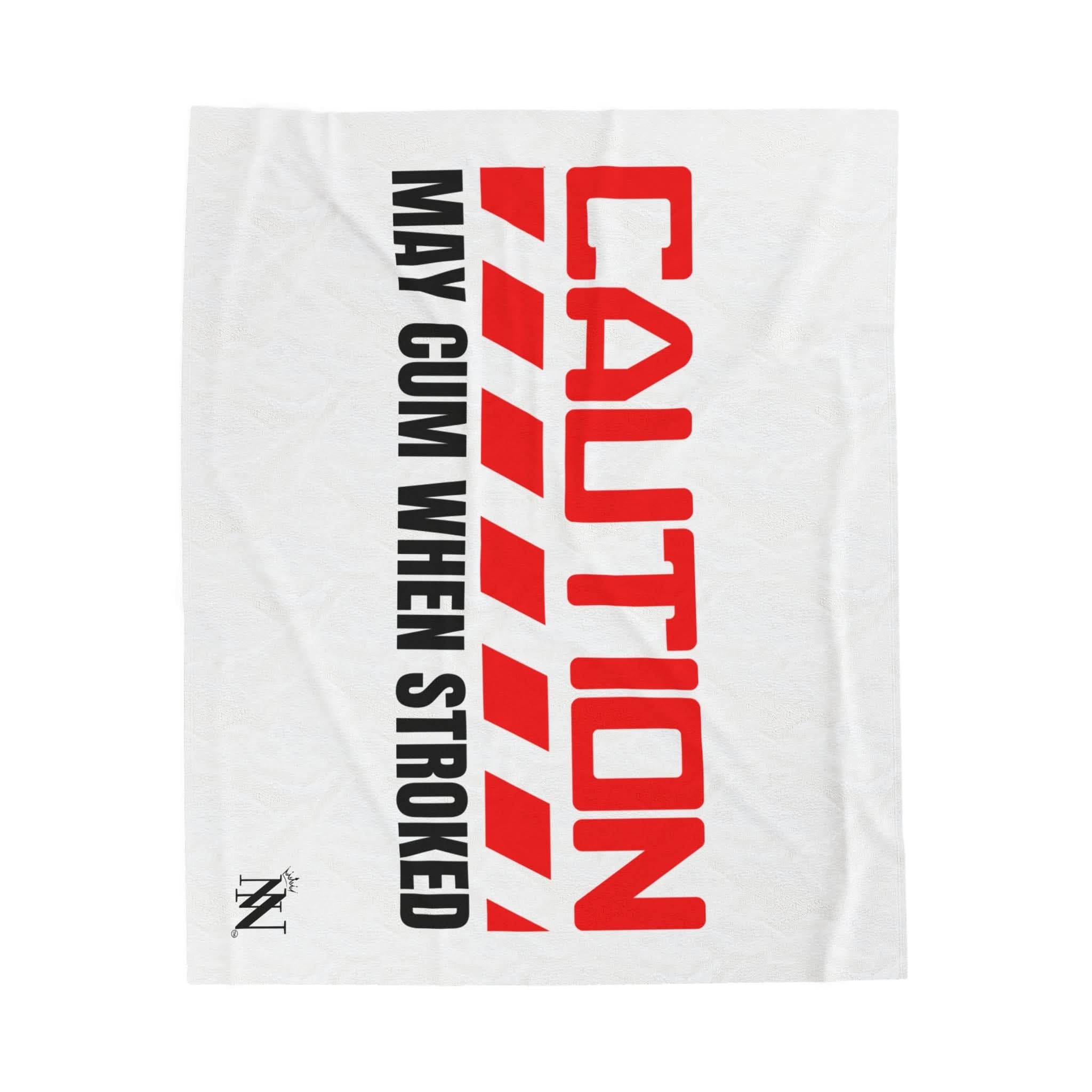 Caution May Cum When Stroked Red | Mix & Match Fun-Flirty Loversā Blankets