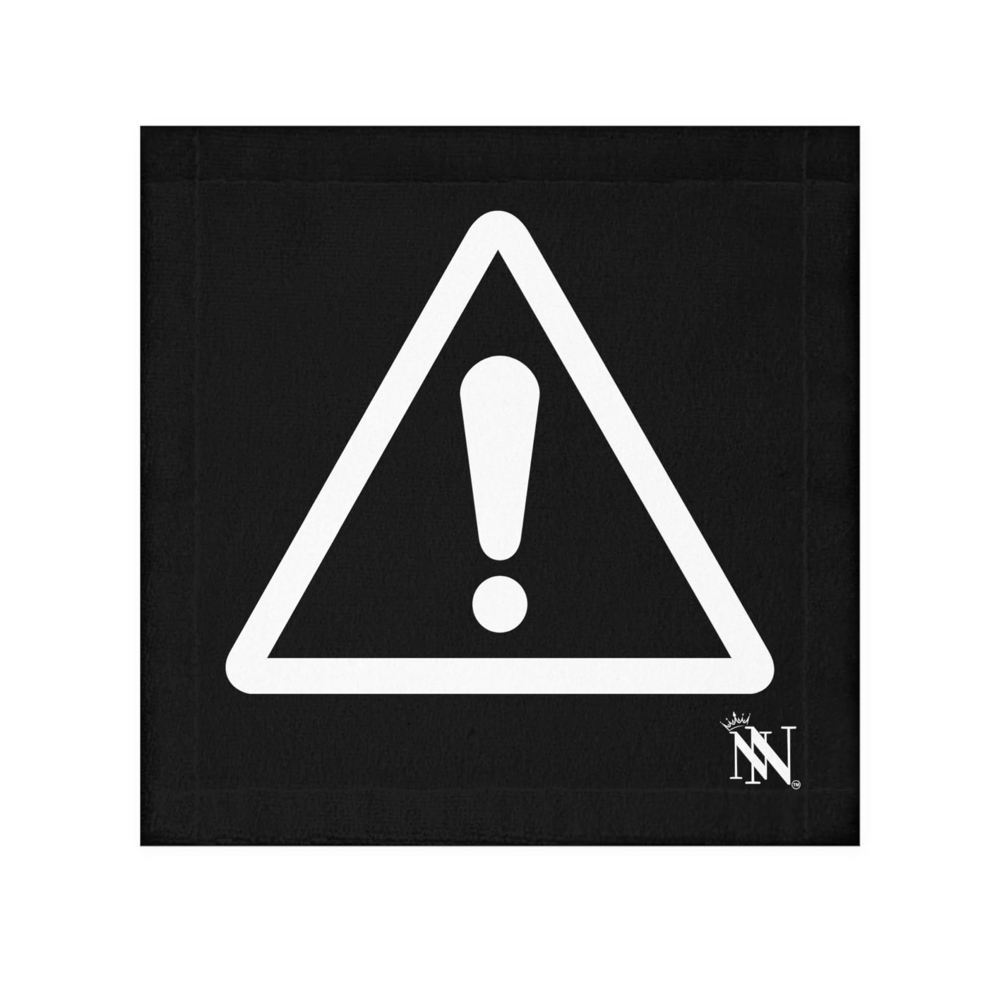 Caution Sign Black | Mix & Match Lils’ Fun-Flirty Lovers’ Towels