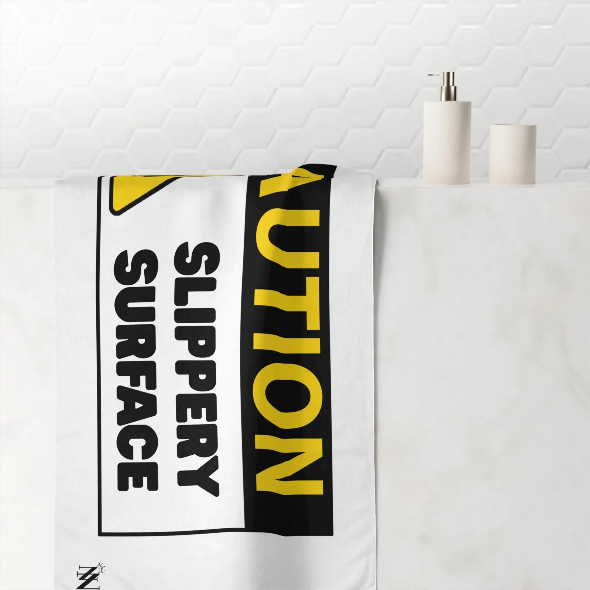 Caution: Slippery Surface | Mix & Match XL Fun-Flirty Lovers’ Towels