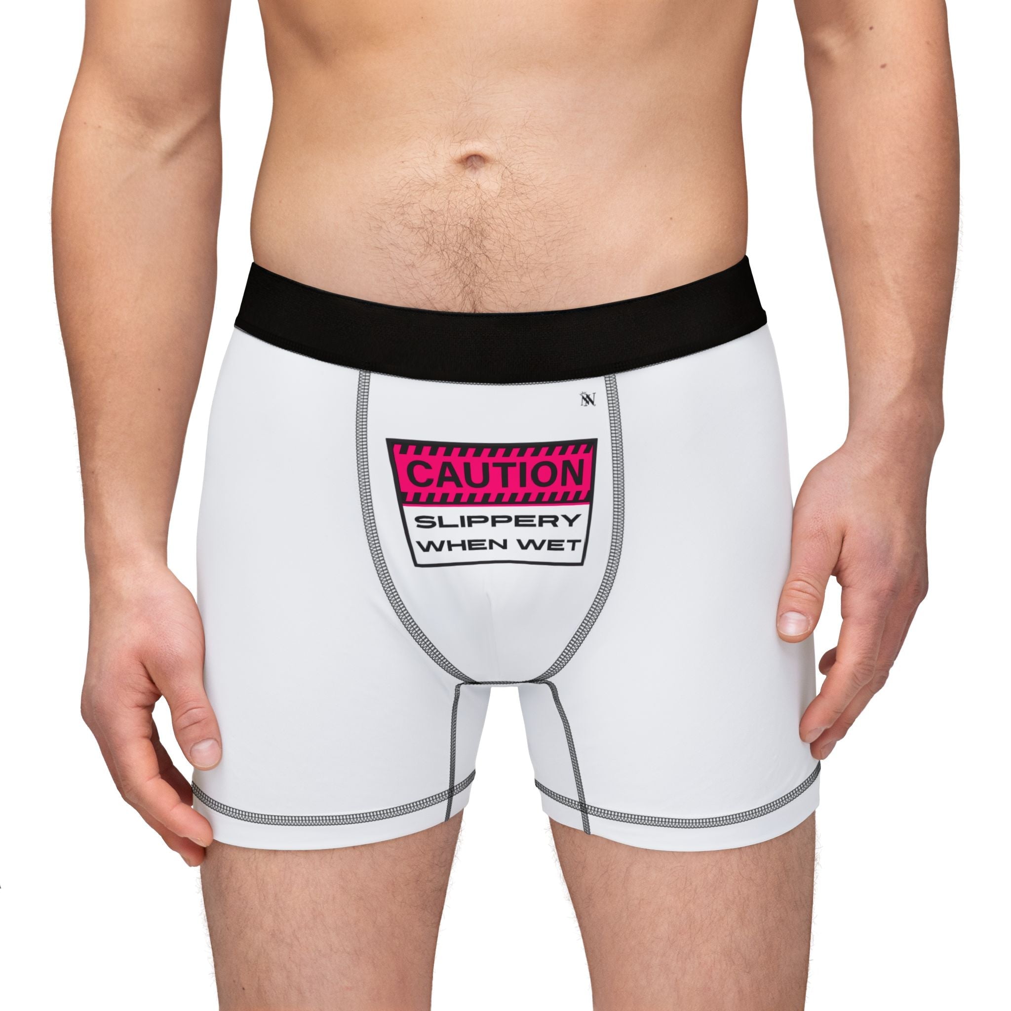 Caution Slippery When | Mix & Match Fun-Flirty Lovers’ Boxer Briefs