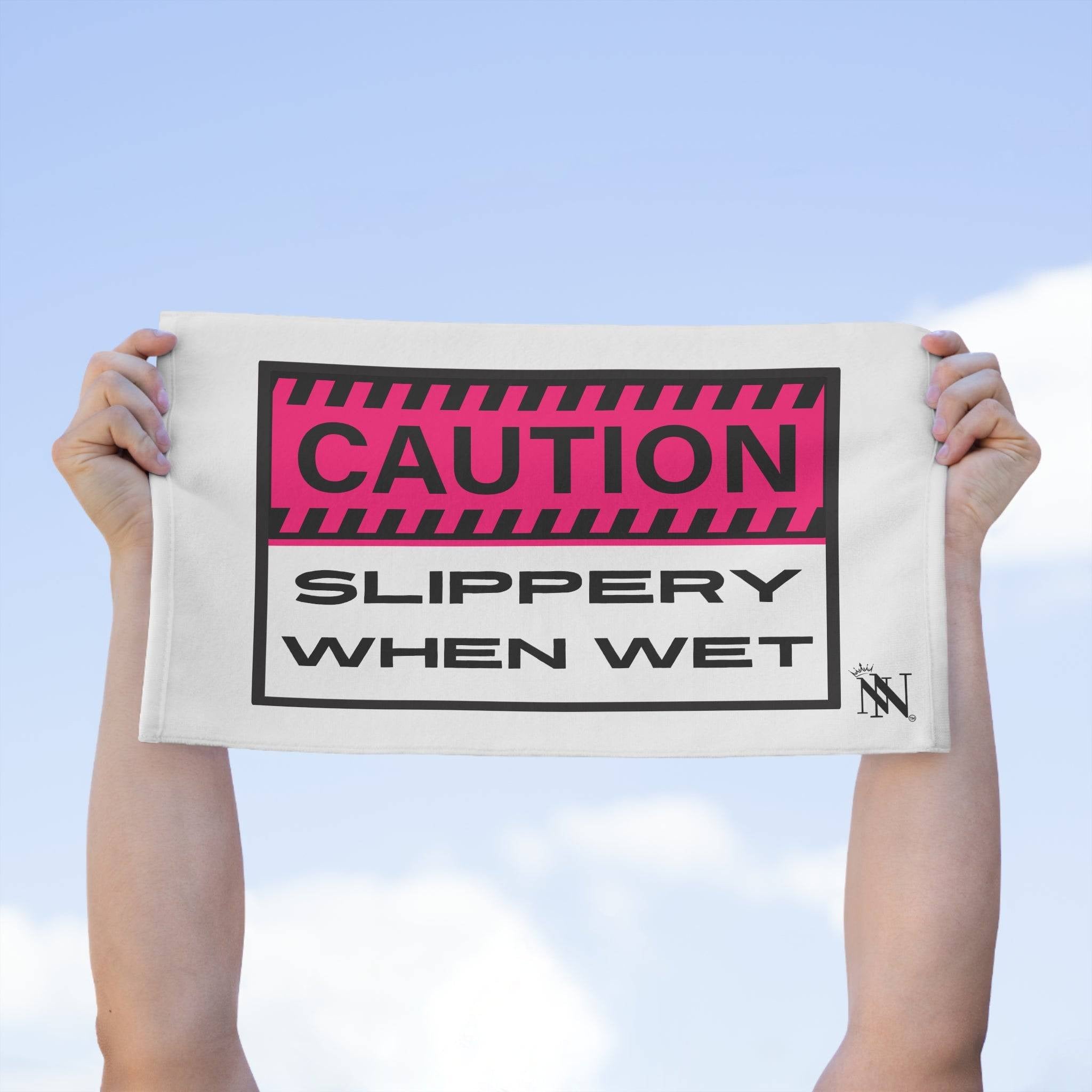 Caution Slippery When Wet | Mix & Match Soft Fun-Flirty Lovers’ Towels