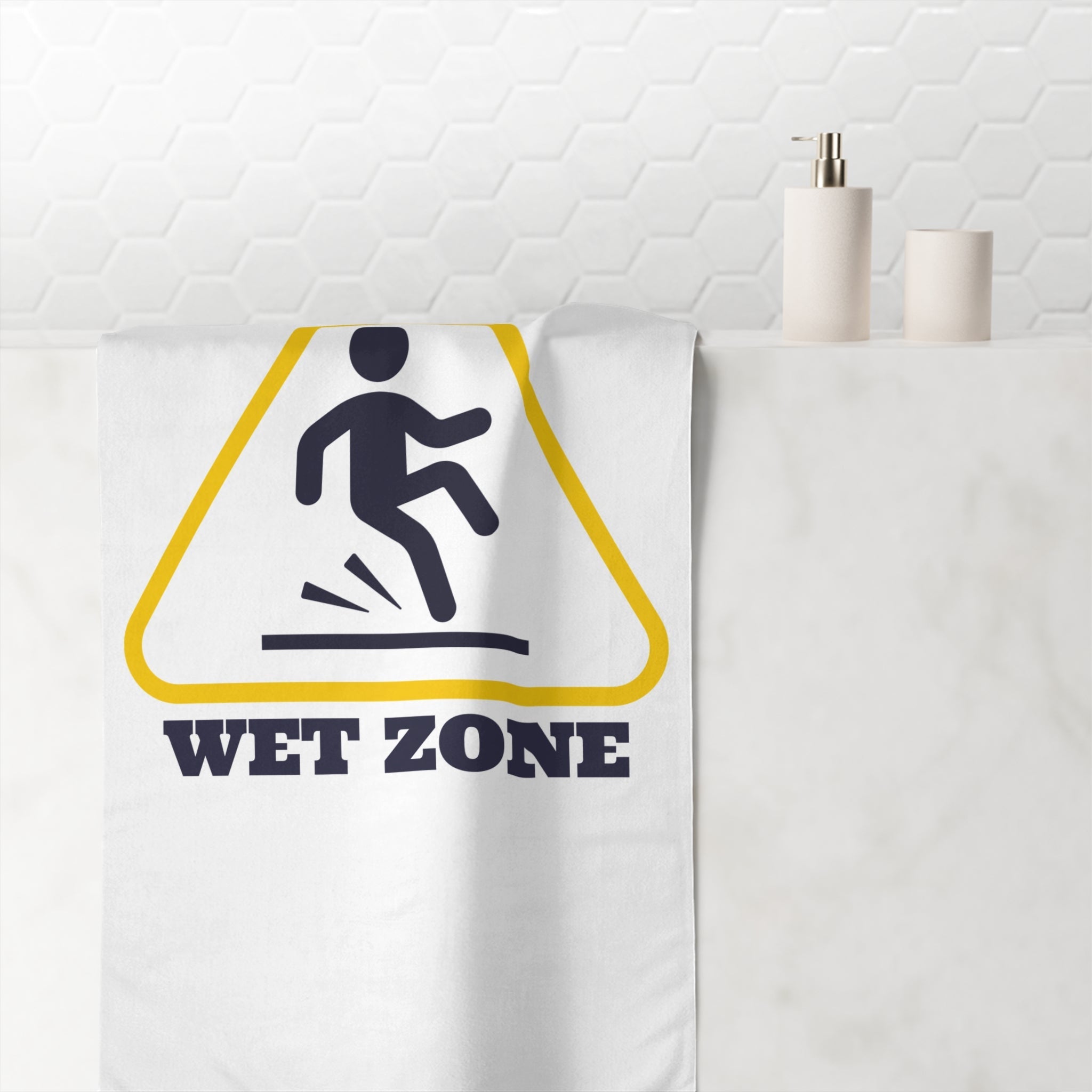 Caution: Wet Zone | Mix & Match XL Fun-Flirty Lovers’ Towels